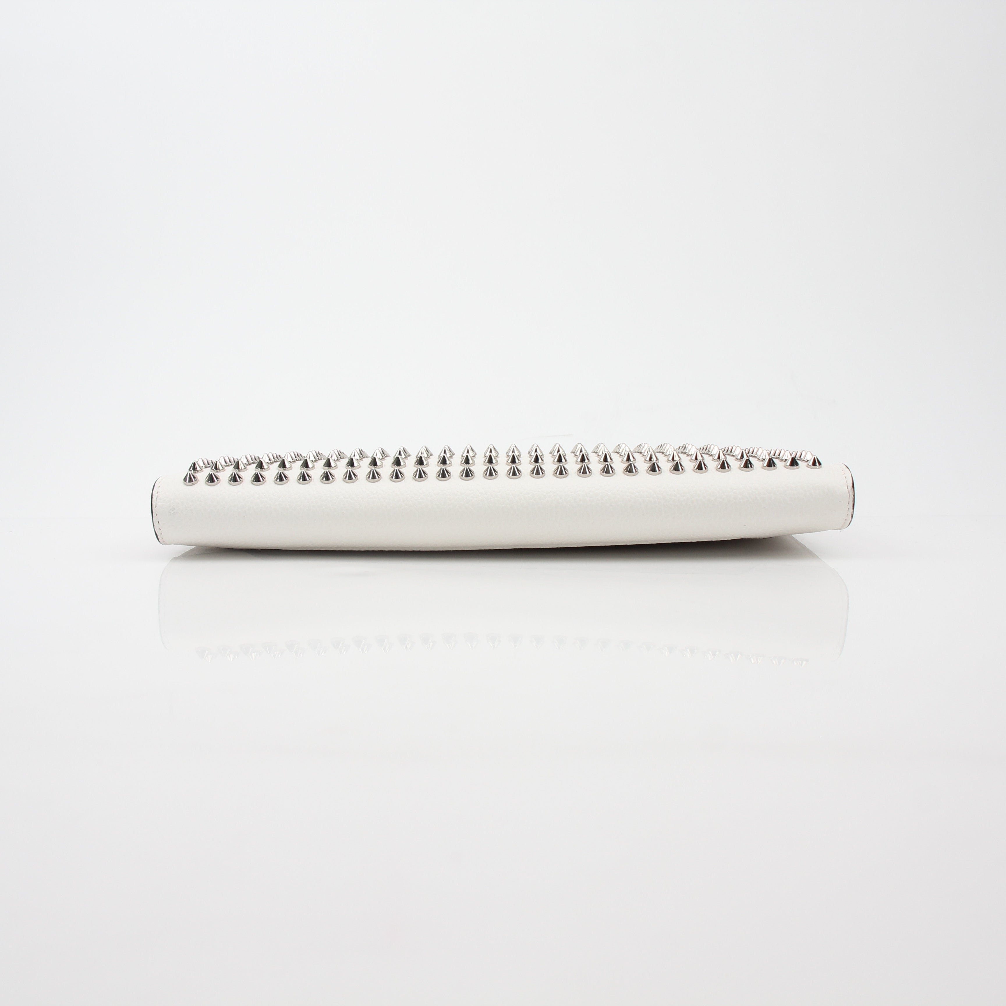 Christian Louboutin Trictrac Spiked Leather Portfolio Clutch
