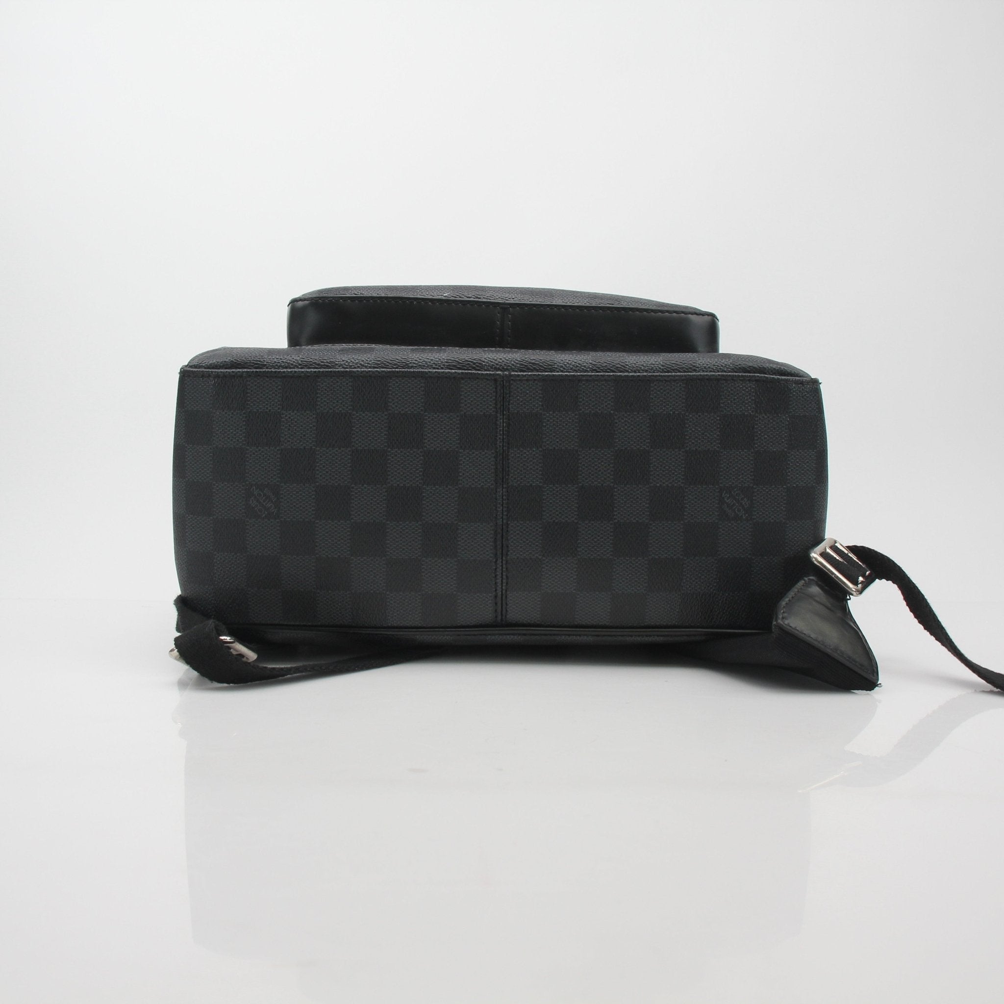 Louis Vuitton Around the World Damier Graphite backpack for travel, featuring signature checkered pattern and adjustable straps.