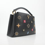 Louis Vuitton Black Capucines PM Mechanical Flowers Handbag