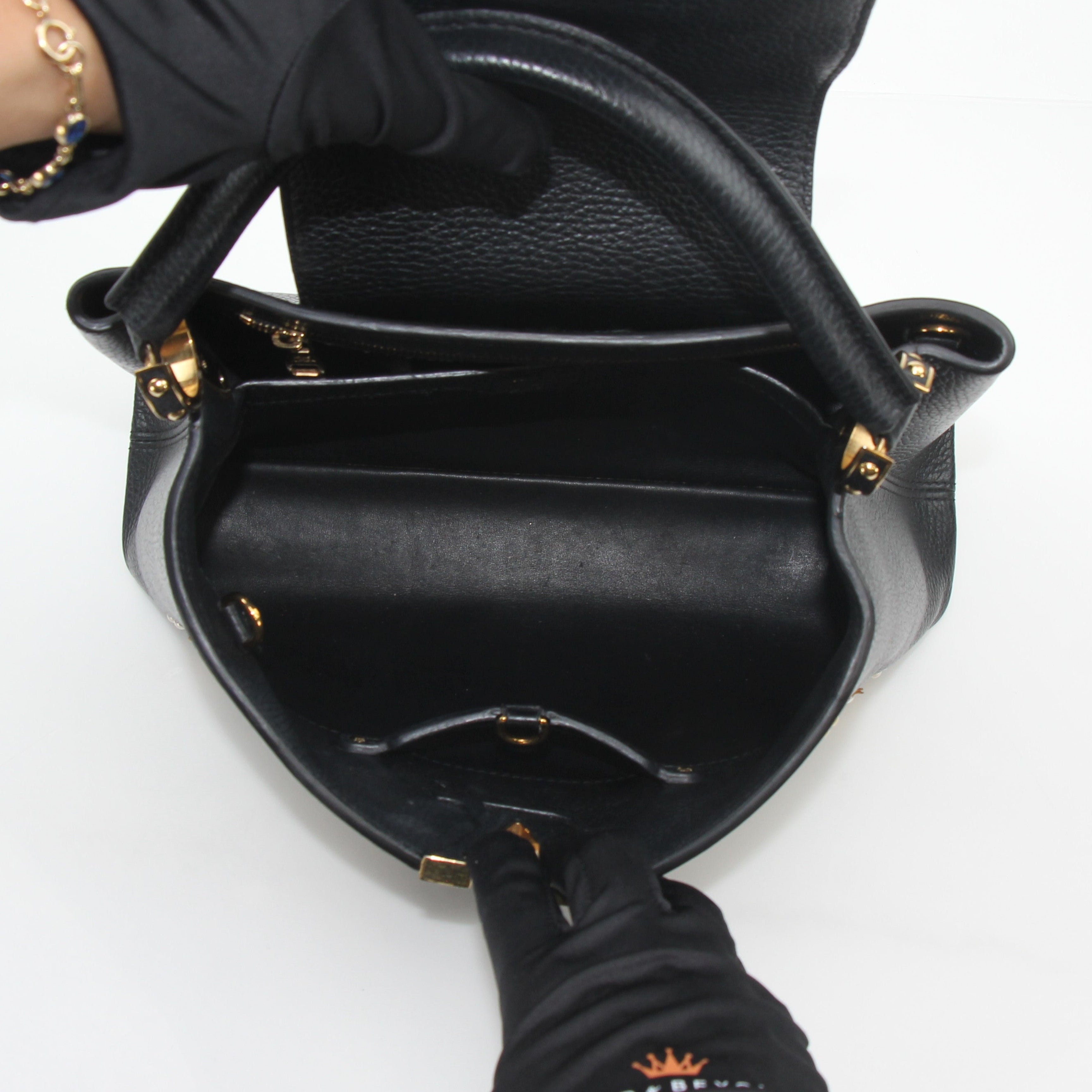 Louis Vuitton Black Capucines PM Mechanical Flowers Handbag