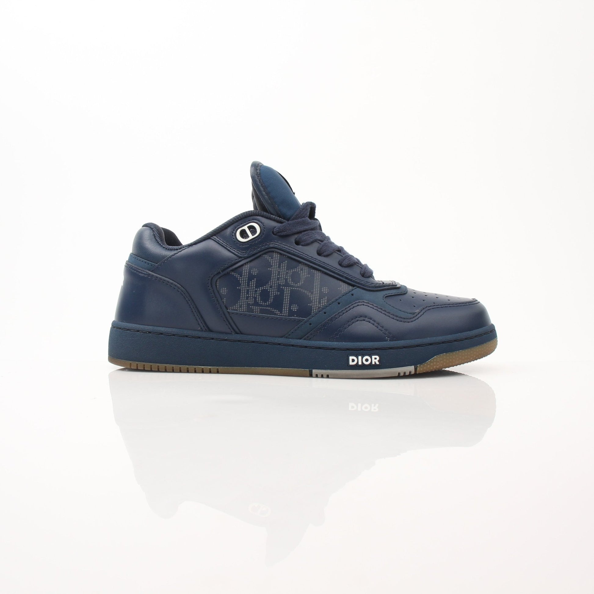 Christian Dior Navy Oblique sneakers by Gold & Beyond, stylish shoes featuring navy fabric with Dior's iconic oblique pattern.