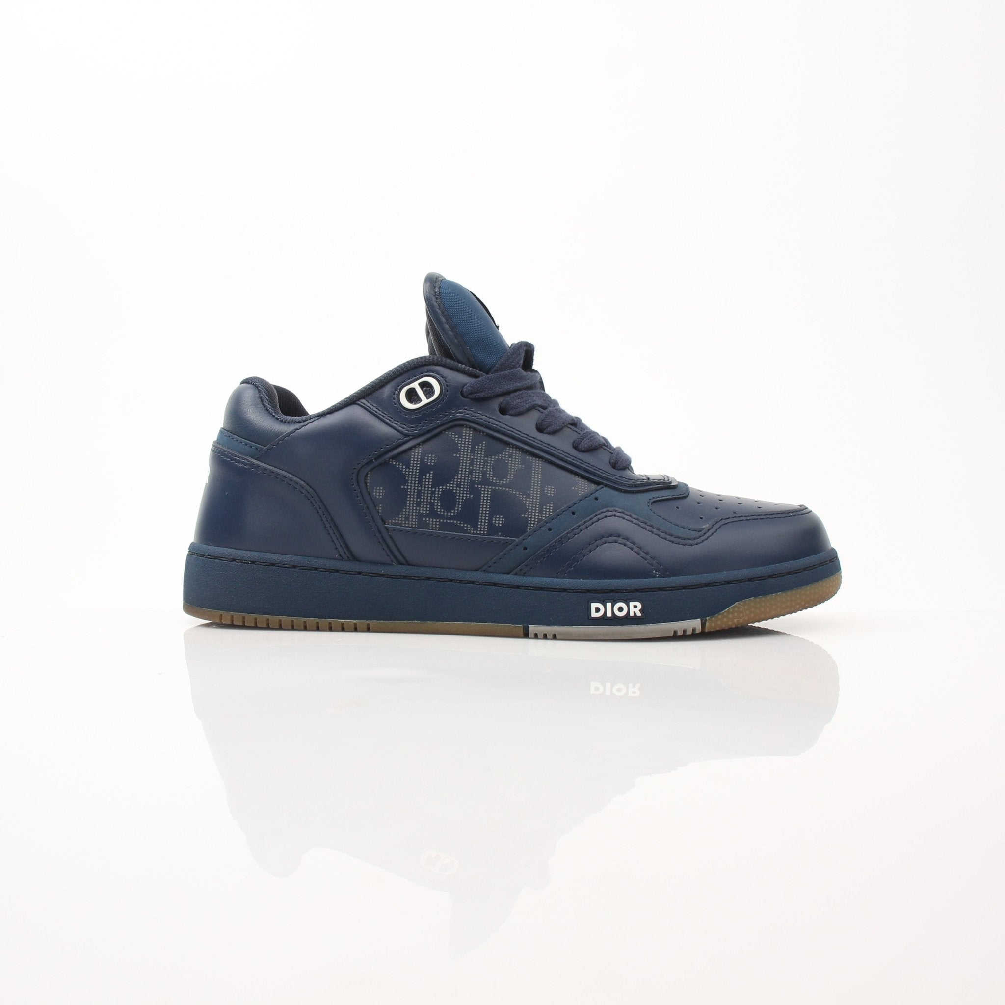 Christian Dior Navy Oblique sneakers by Gold & Beyond, stylish shoes featuring navy fabric with Dior's iconic oblique pattern.