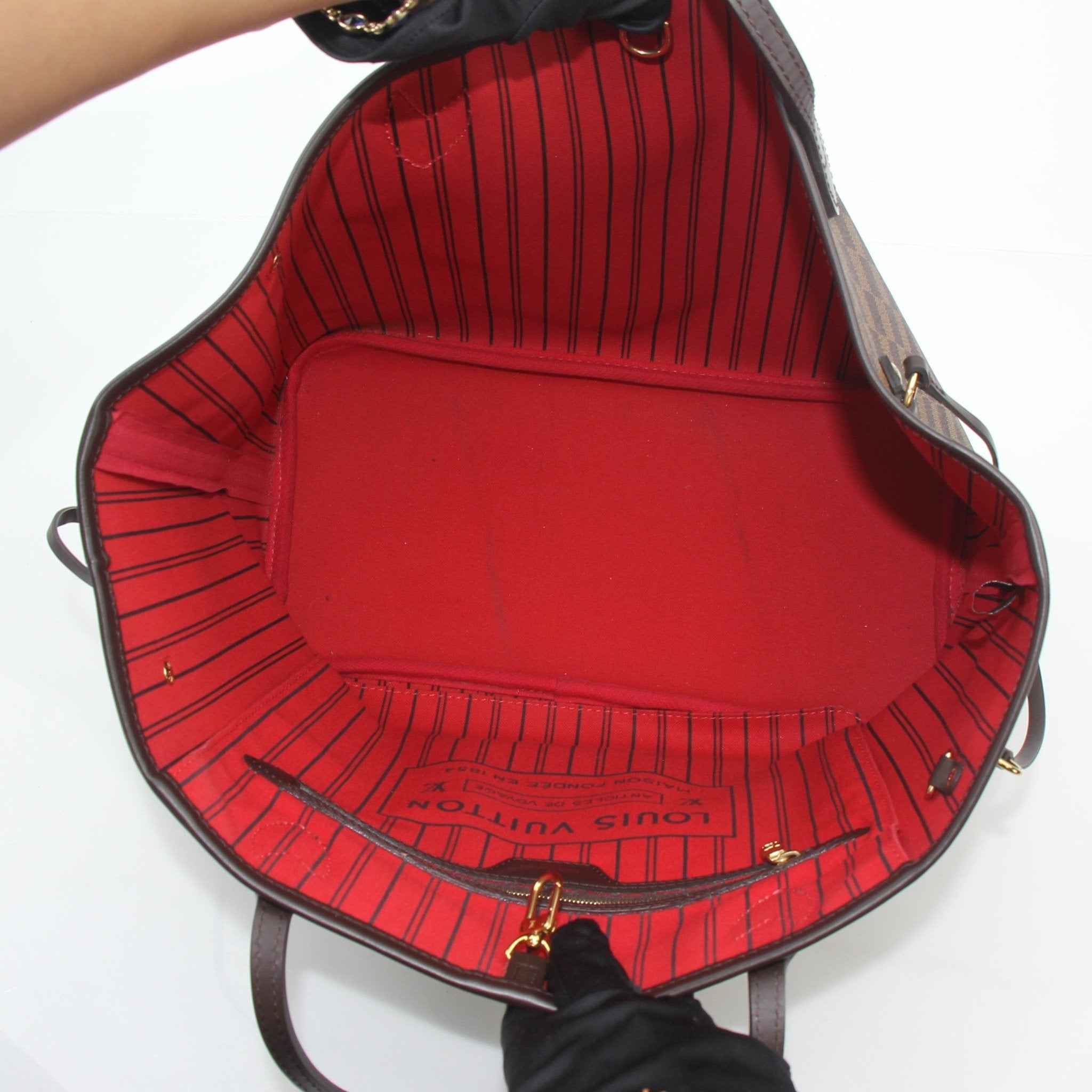Louis Vuitton Damier Ebene Neverfull MM Tote Bag