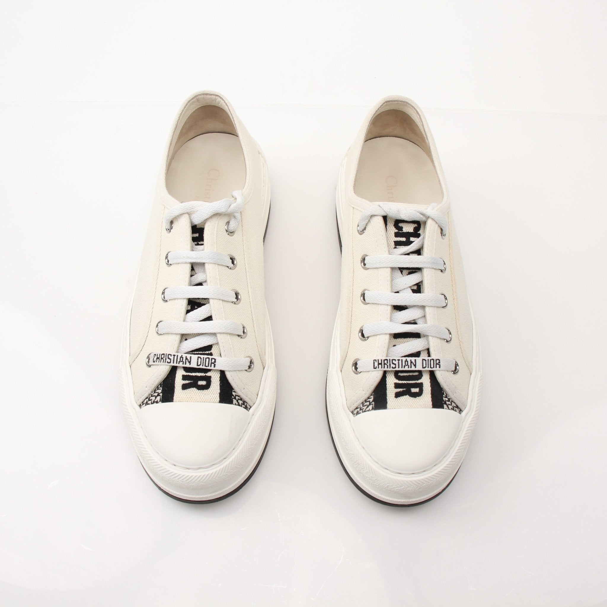 Christian Dior Walk’n’Dior platform sneakers by Gold & Beyond featuring white shoes with chunky soles and stylish design details.