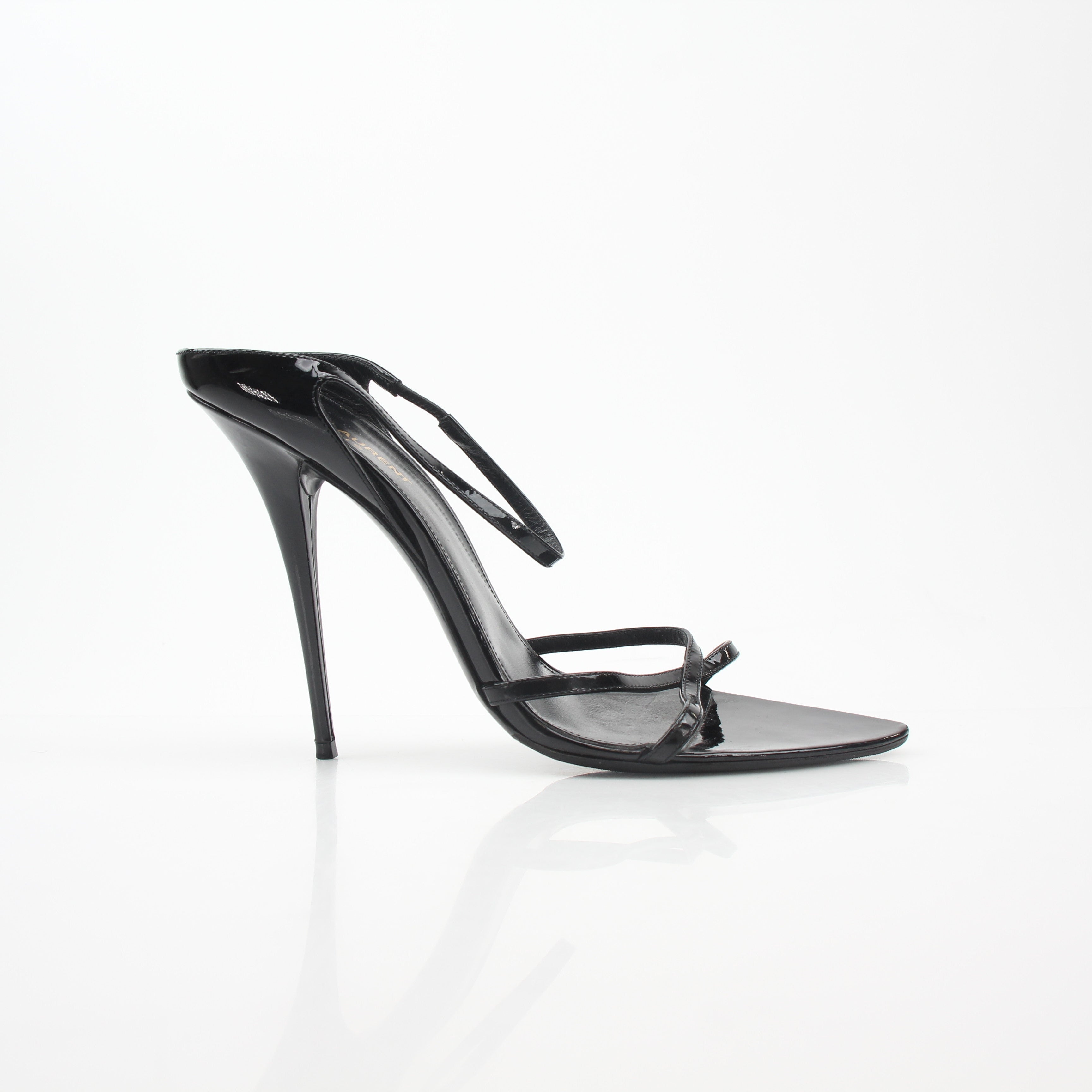 Saint Laurent Black Gippy Pointed Sandals