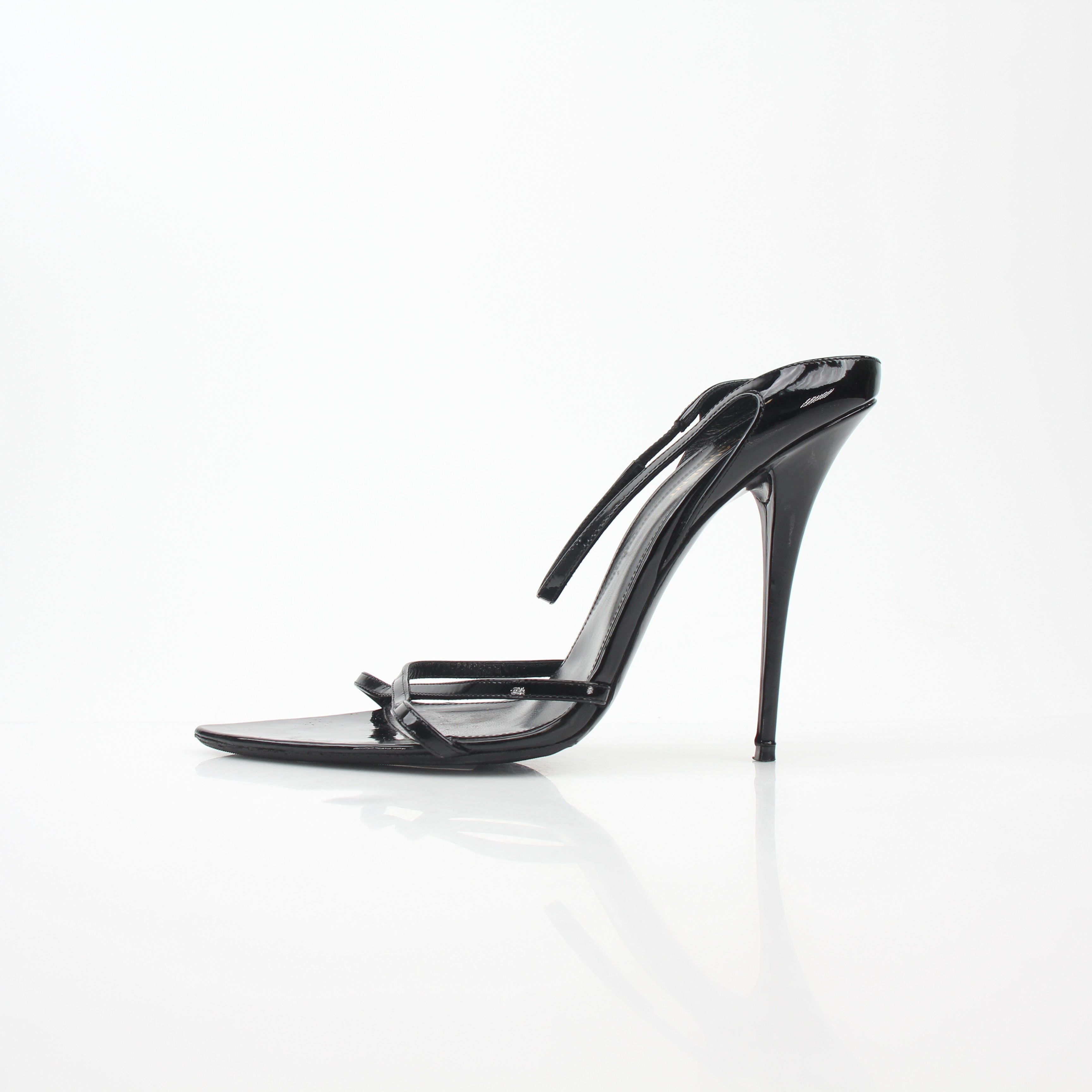 Saint Laurent Black Gippy Pointed Sandals