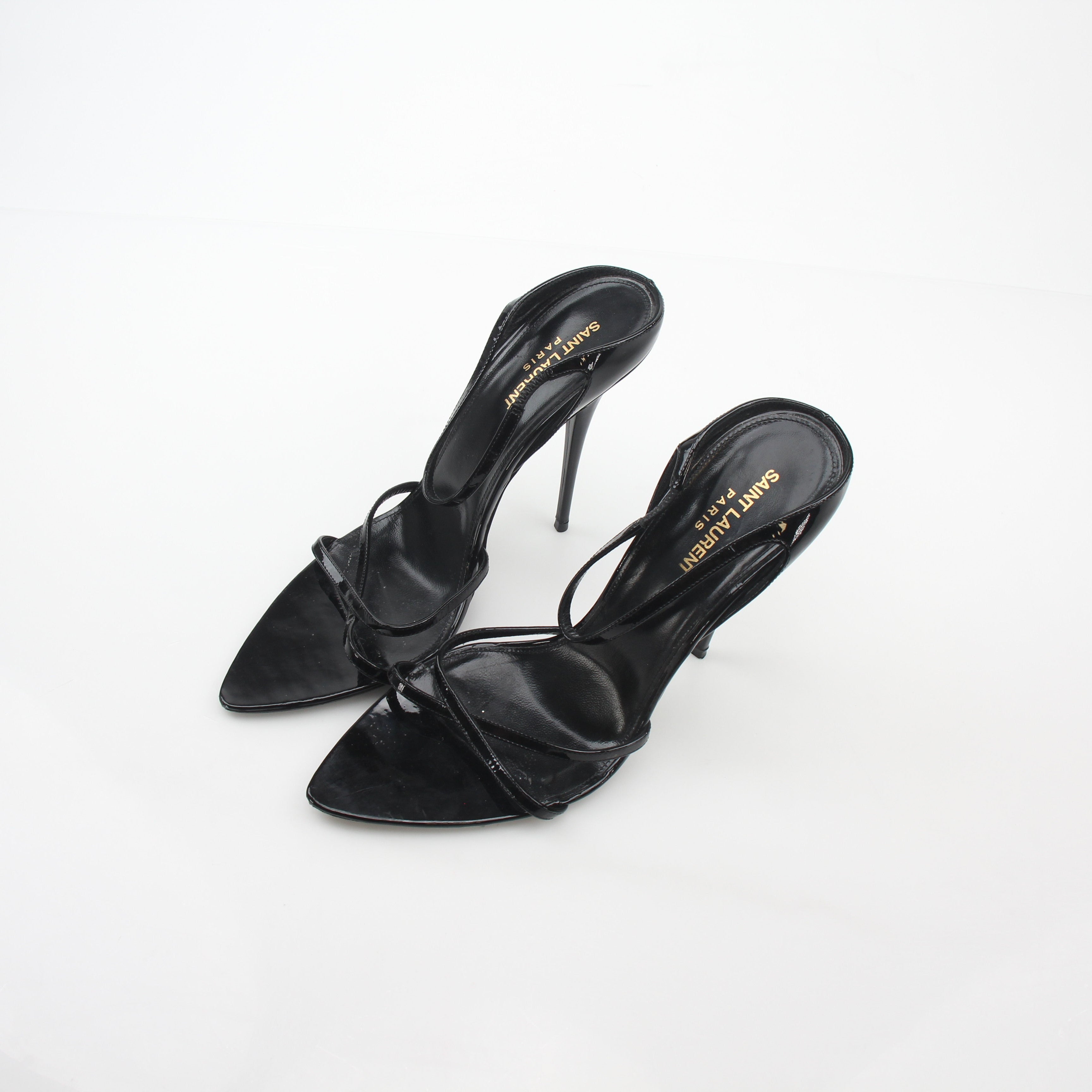 Saint Laurent Black Gippy Pointed Sandals
