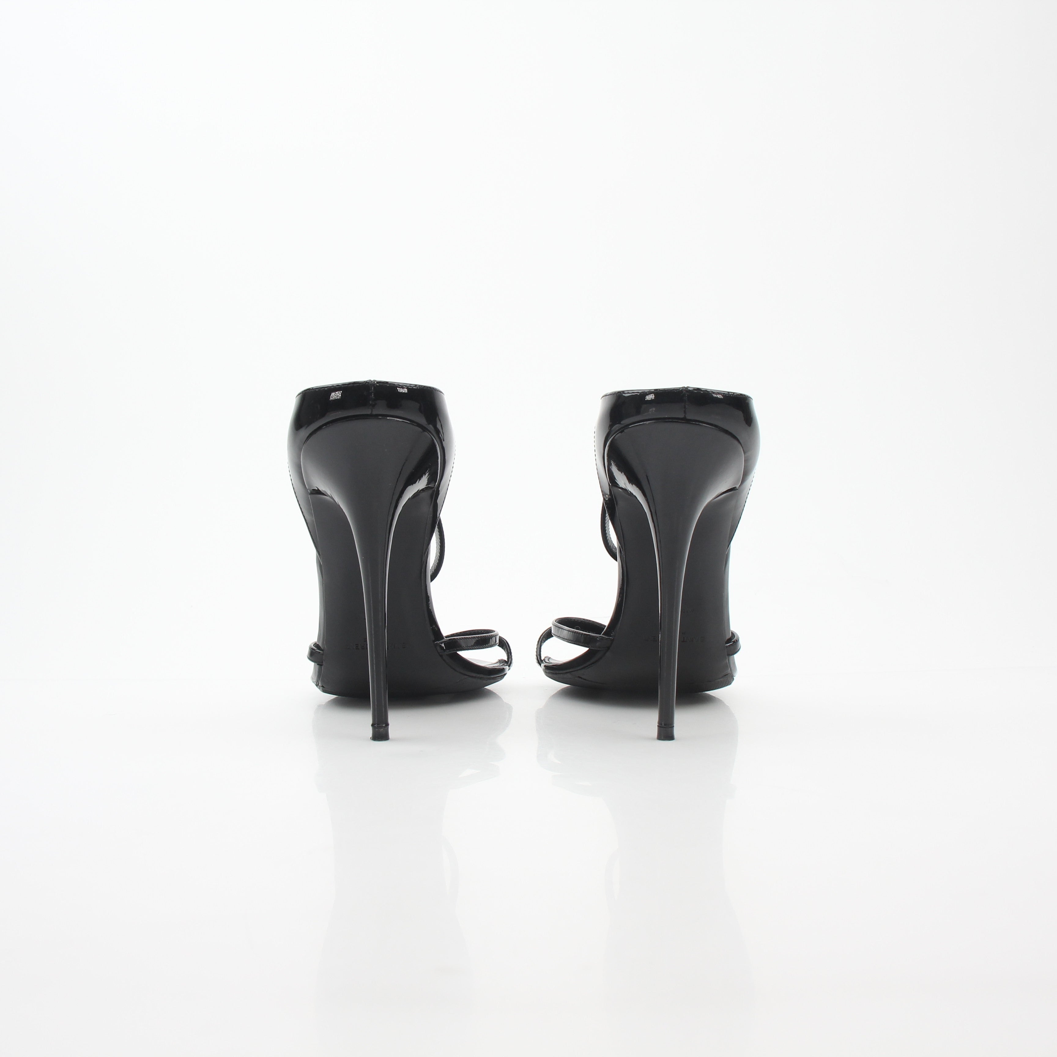 Saint Laurent Black Gippy Pointed Sandals
