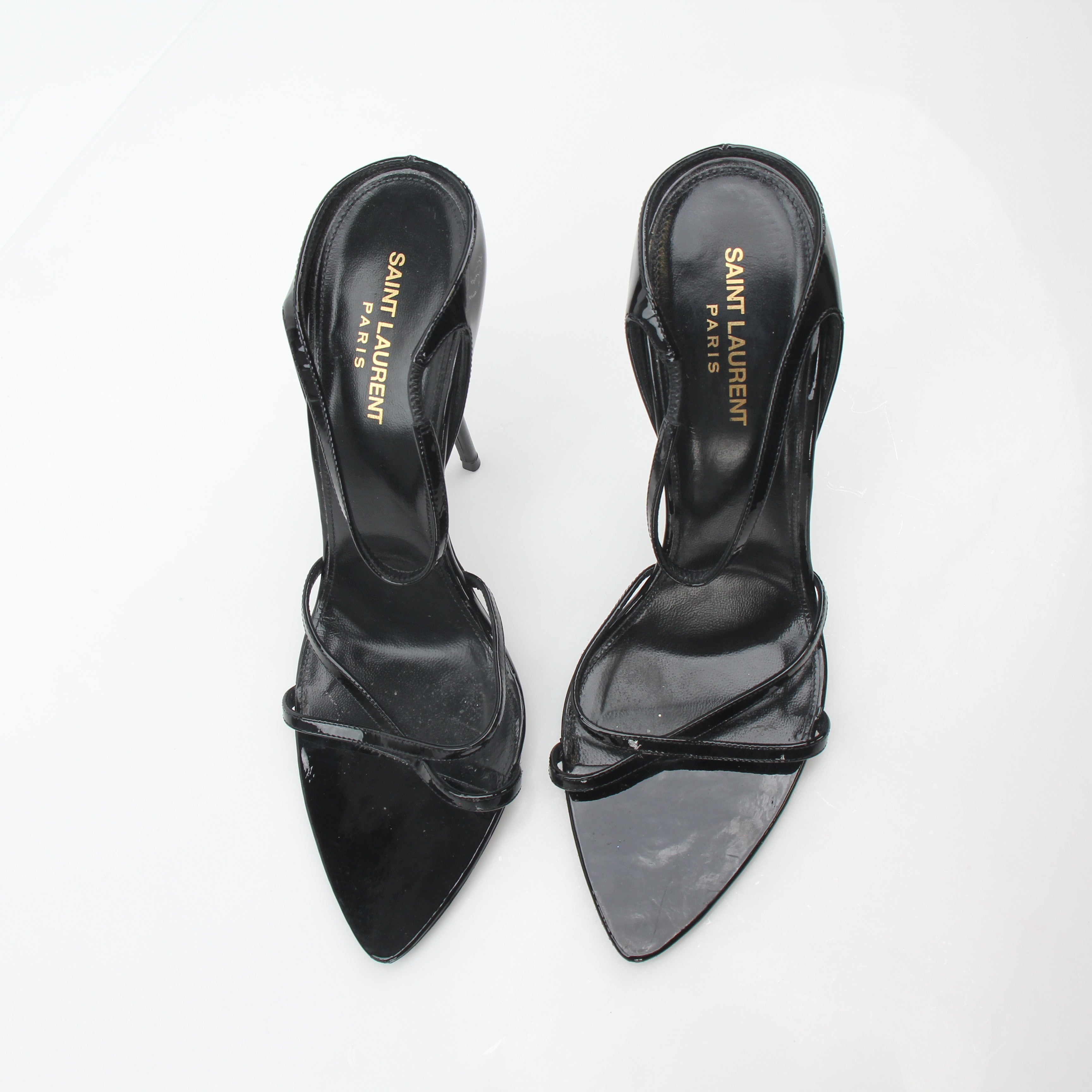 Saint Laurent Black Gippy Pointed Sandals