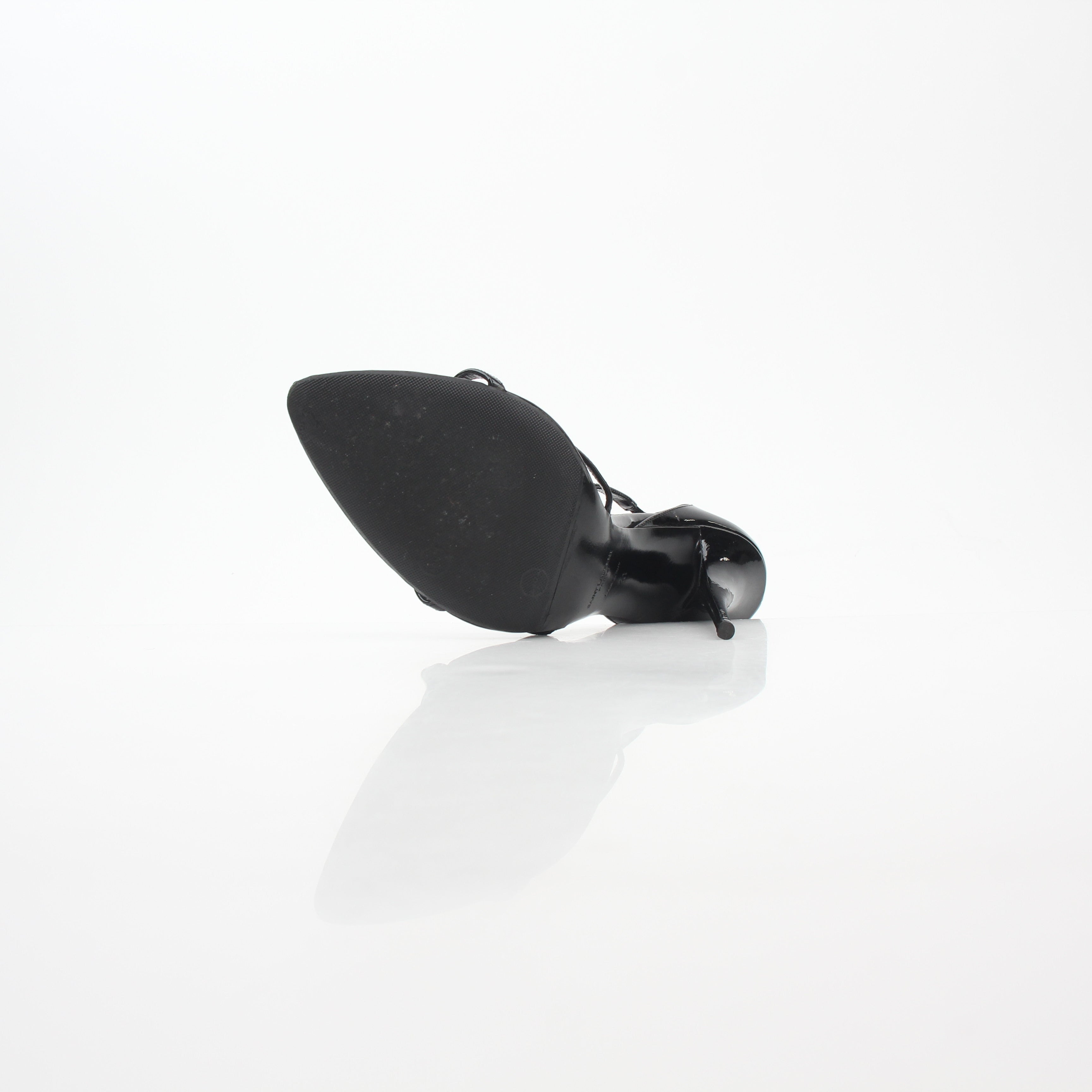Saint Laurent Black Gippy Pointed Sandals