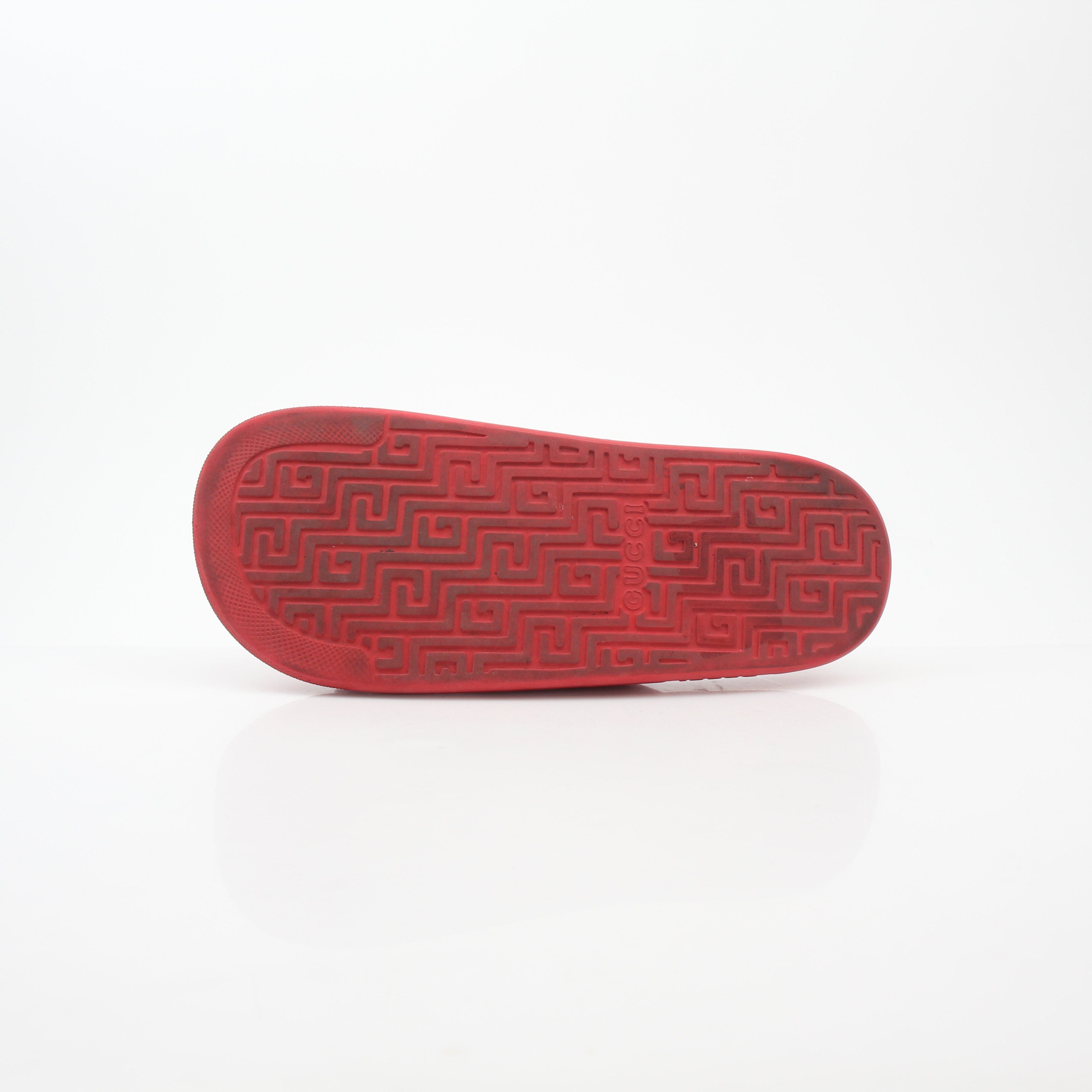 Gucci Red Interlocking G Slide Sandals