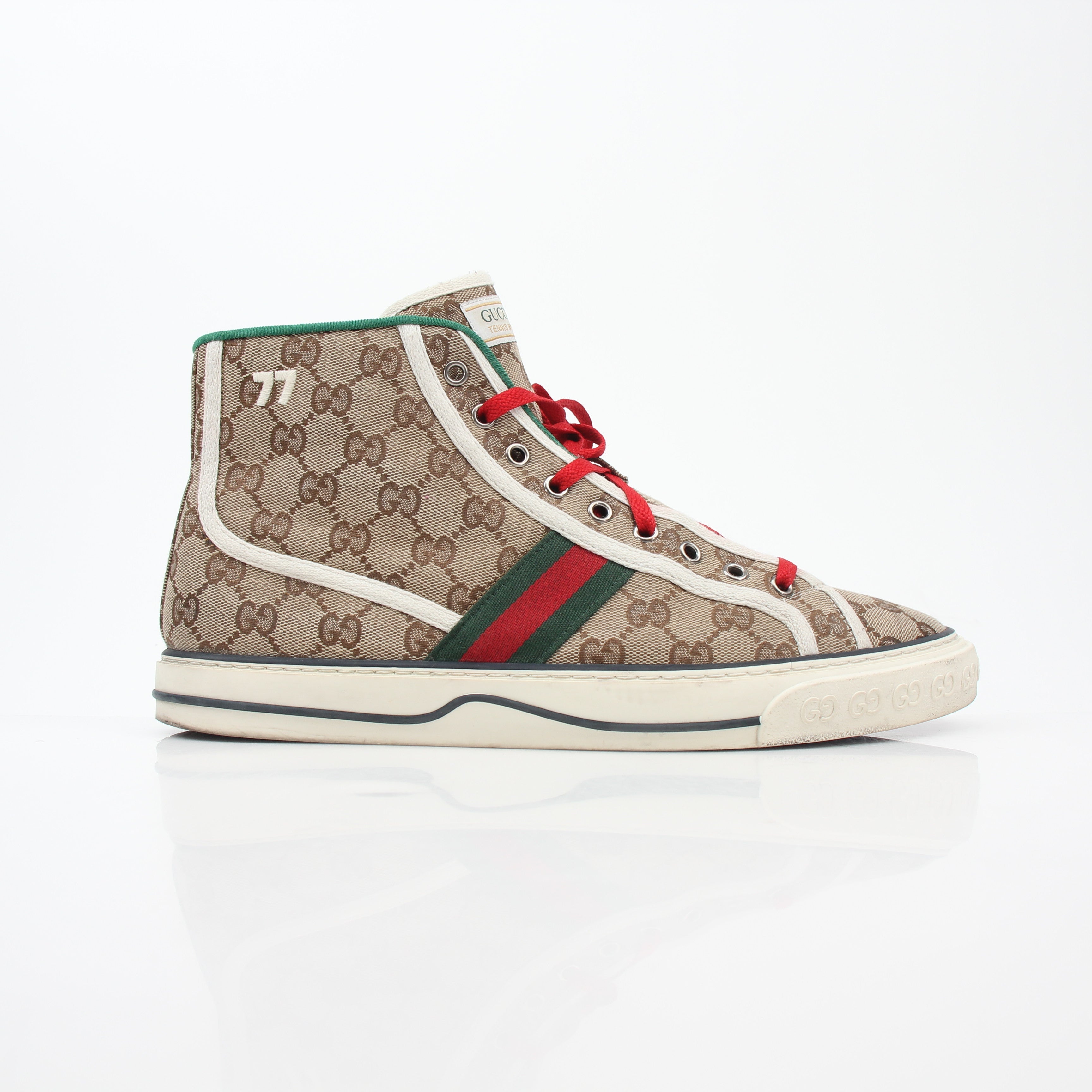 Gucci Beige Tennis 1977 High-Top Sneakers