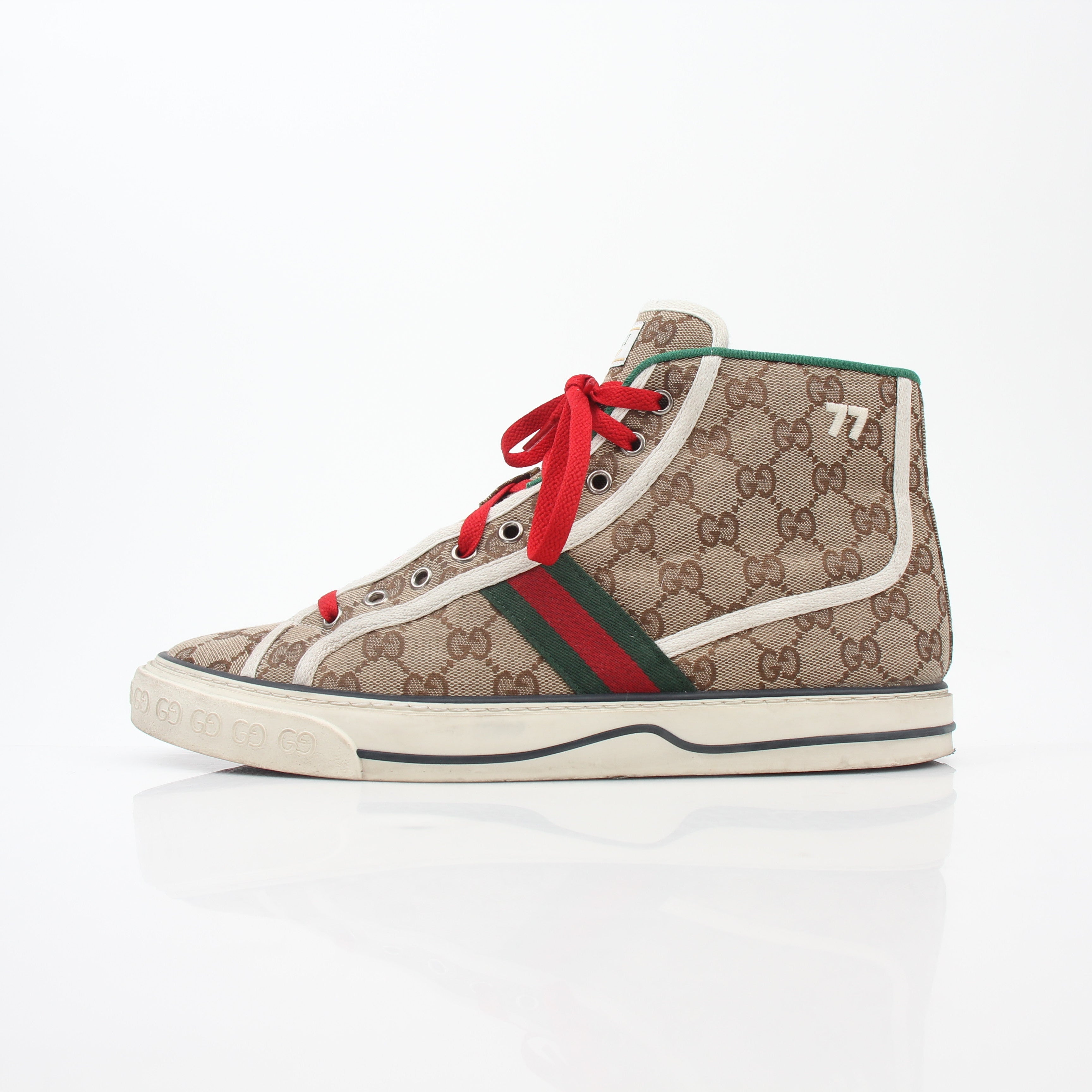 Gucci Beige Tennis 1977 High-Top Sneakers