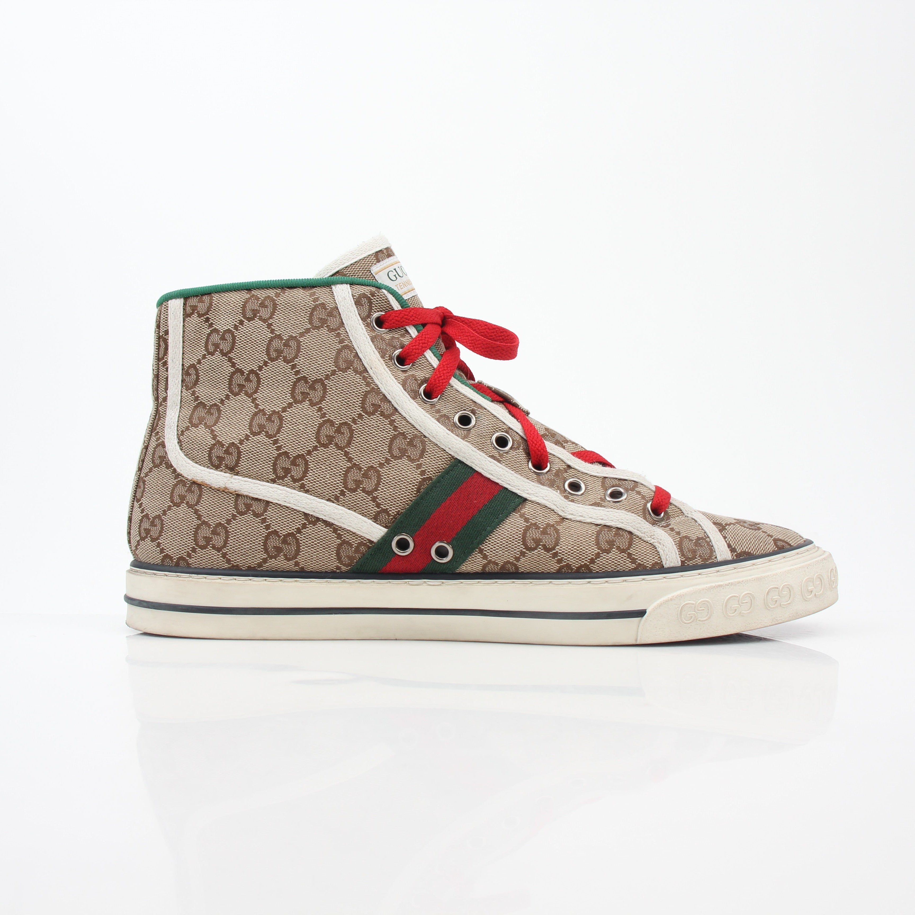 Gucci Beige Tennis 1977 High-Top Sneakers