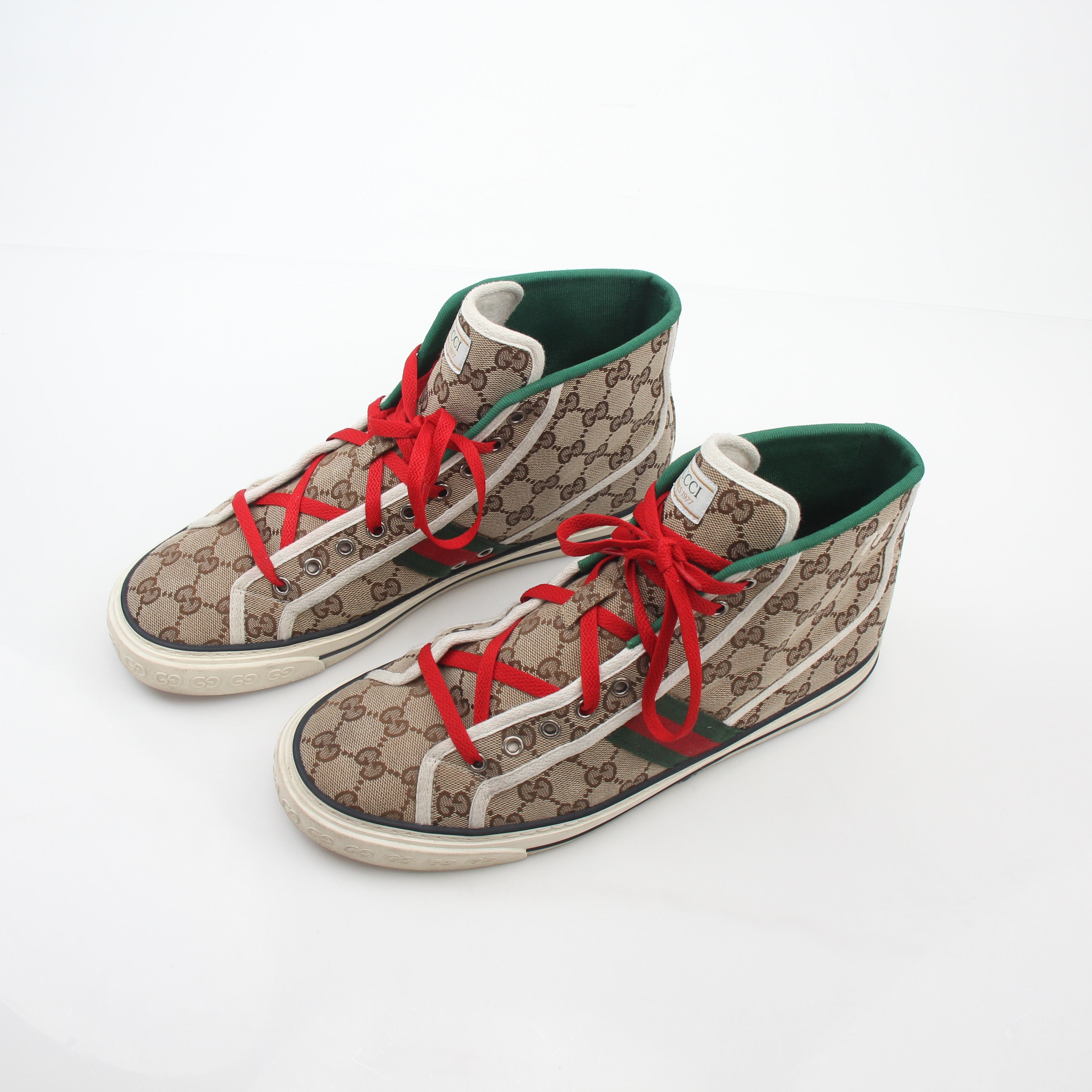 Gucci Beige Tennis 1977 High-Top Sneakers