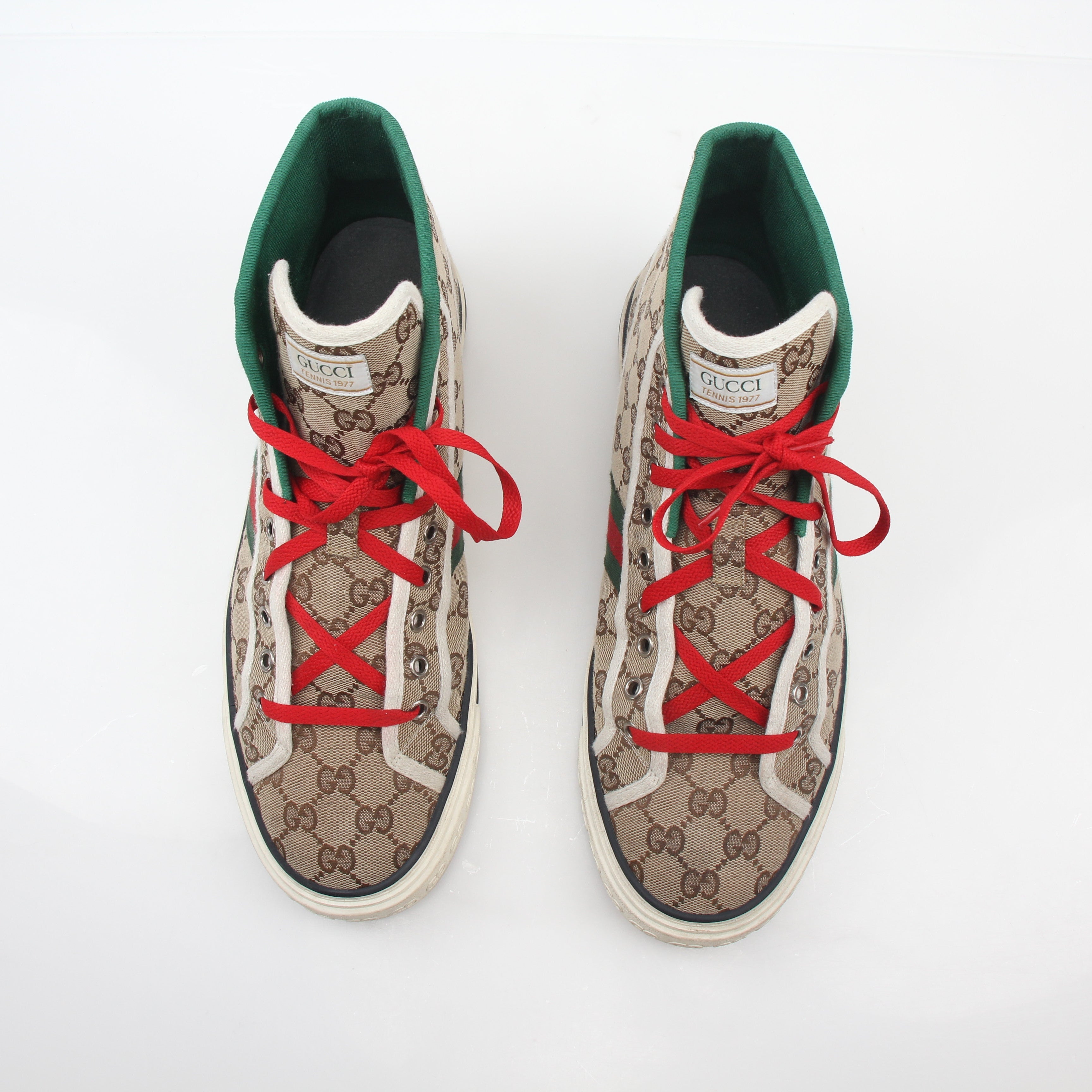 Gucci Beige Tennis 1977 High-Top Sneakers