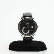 Marvin automatic dress watch by Gold & Beyond featuring a sleek silver dial and stainless steel bracelet.