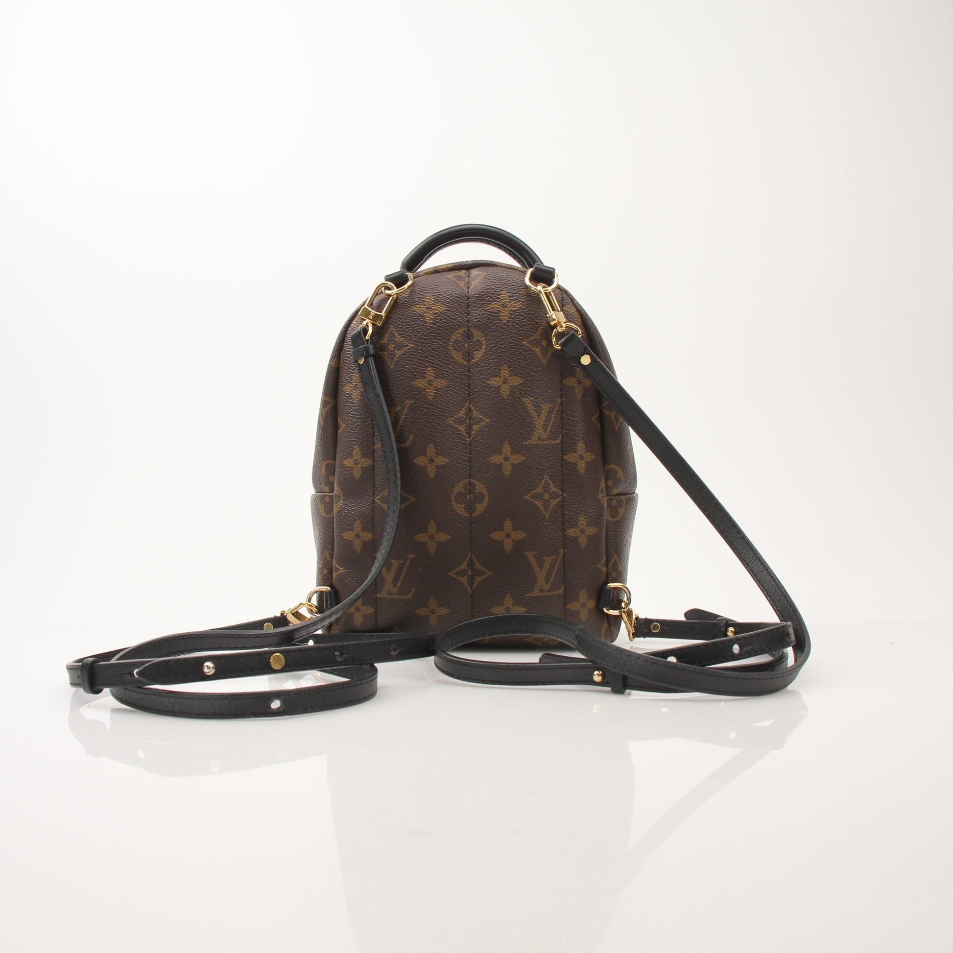 Louis Vuitton Palm Springs Mini Backpack handbag by Gold & Beyond, showcasing the stylish design and compact size.