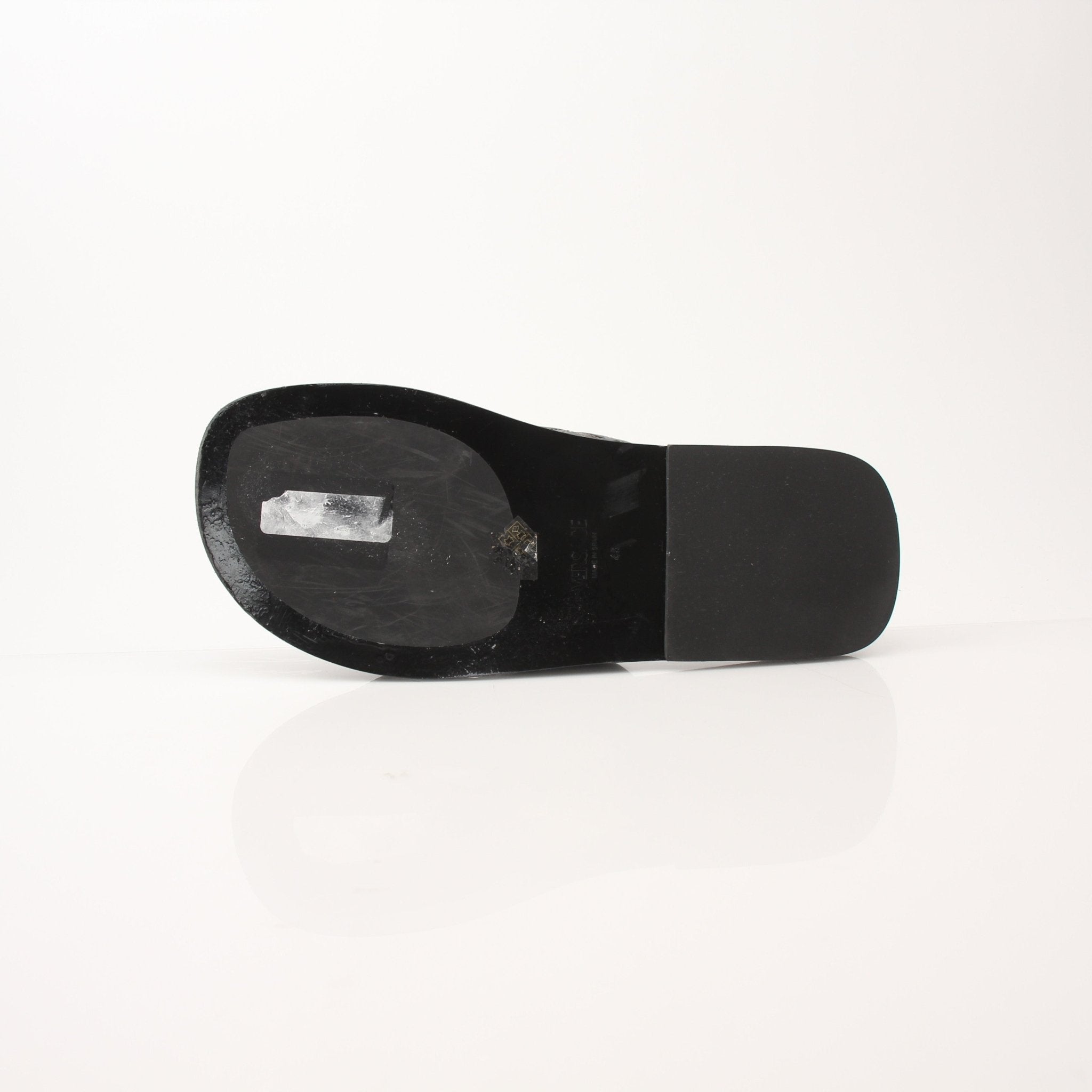 Versace men's Greca sandals by Gold & Beyond, stylish open-toe shoes with iconic Greca pattern straps, casual summer footwear.
