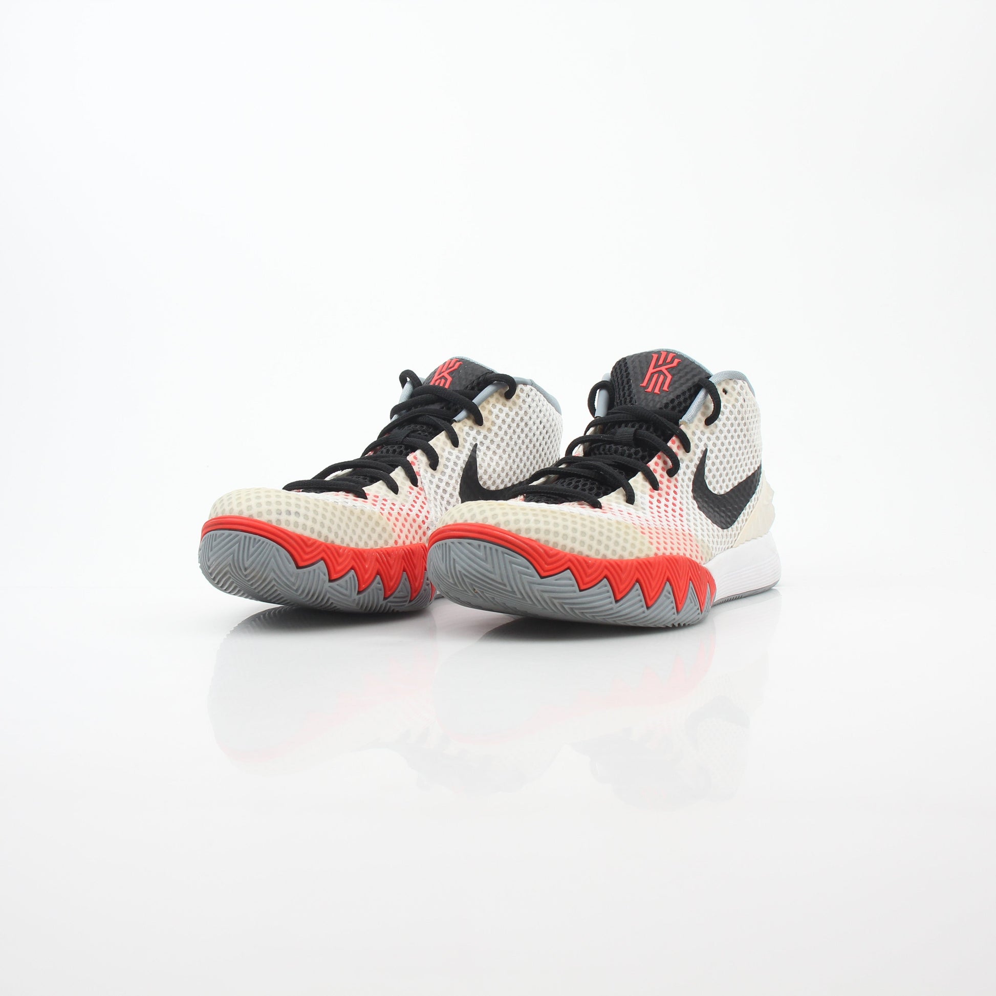 Nike Kyrie 1 Dream White basketball shoes by Gold & Beyond, featuring sleek white sneakers with Nike branding and athletic design.