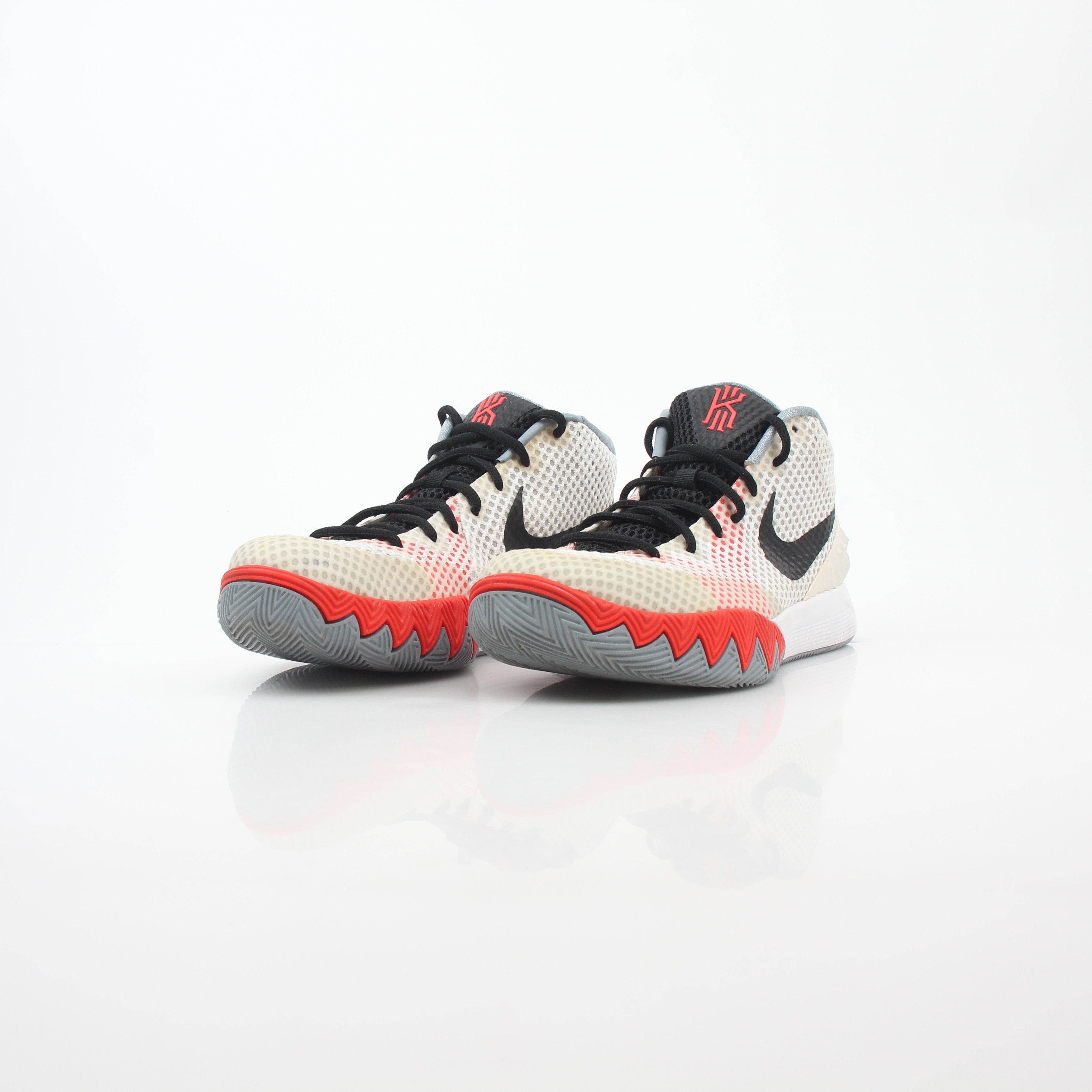 Nike Kyrie 1 Dream White basketball shoes by Gold & Beyond, featuring sleek white sneakers with Nike branding and athletic design.