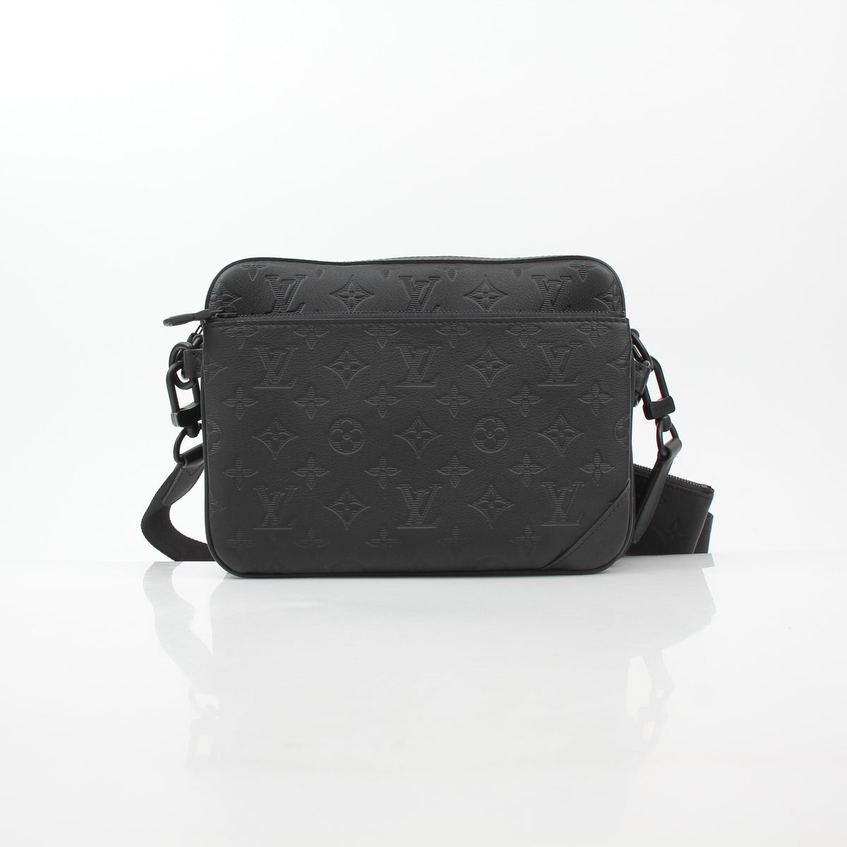 Louis Vuitton Black Monogram Shadow Trio Messenger Bag