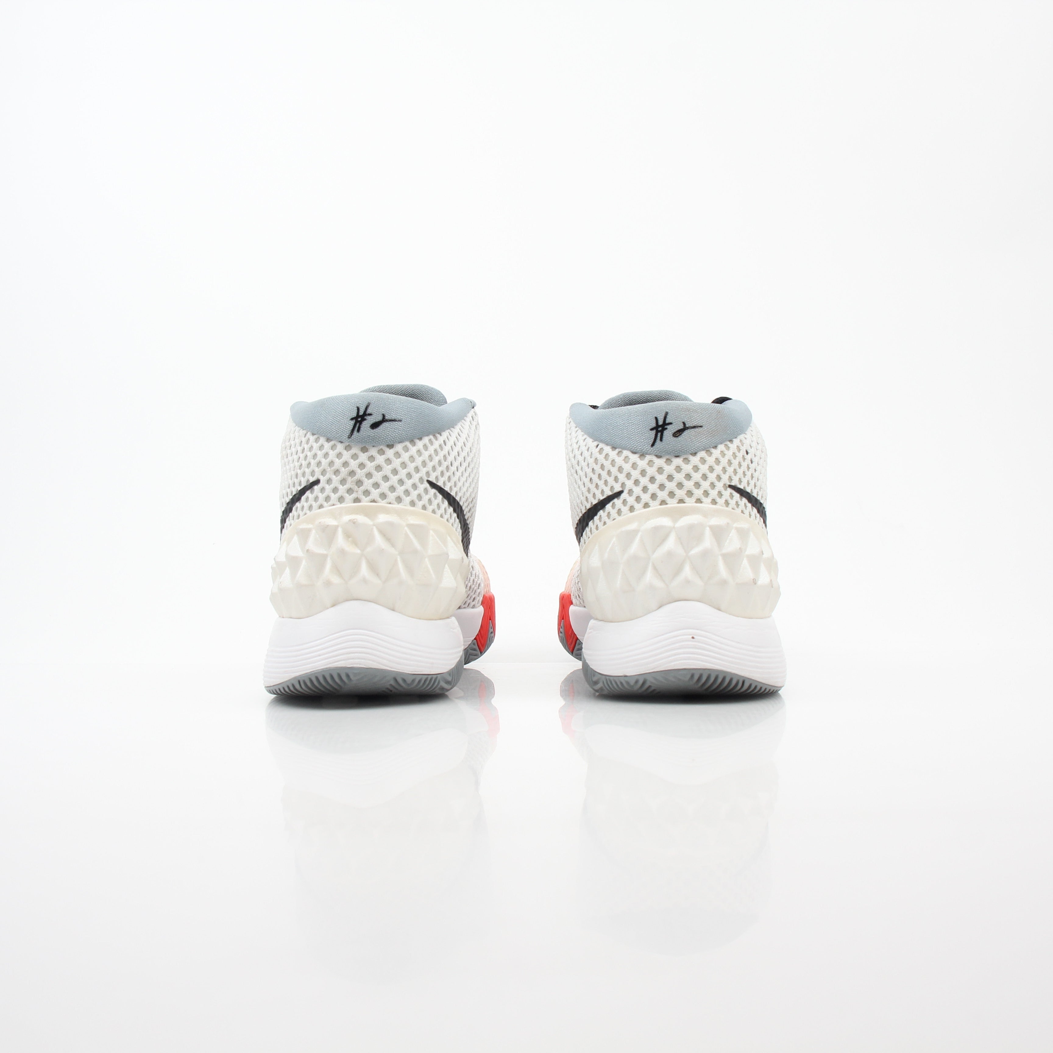 Nike Kyrie 1 Dream White basketball sneakers by Gold & Beyond, featuring white uppers and athletic design.