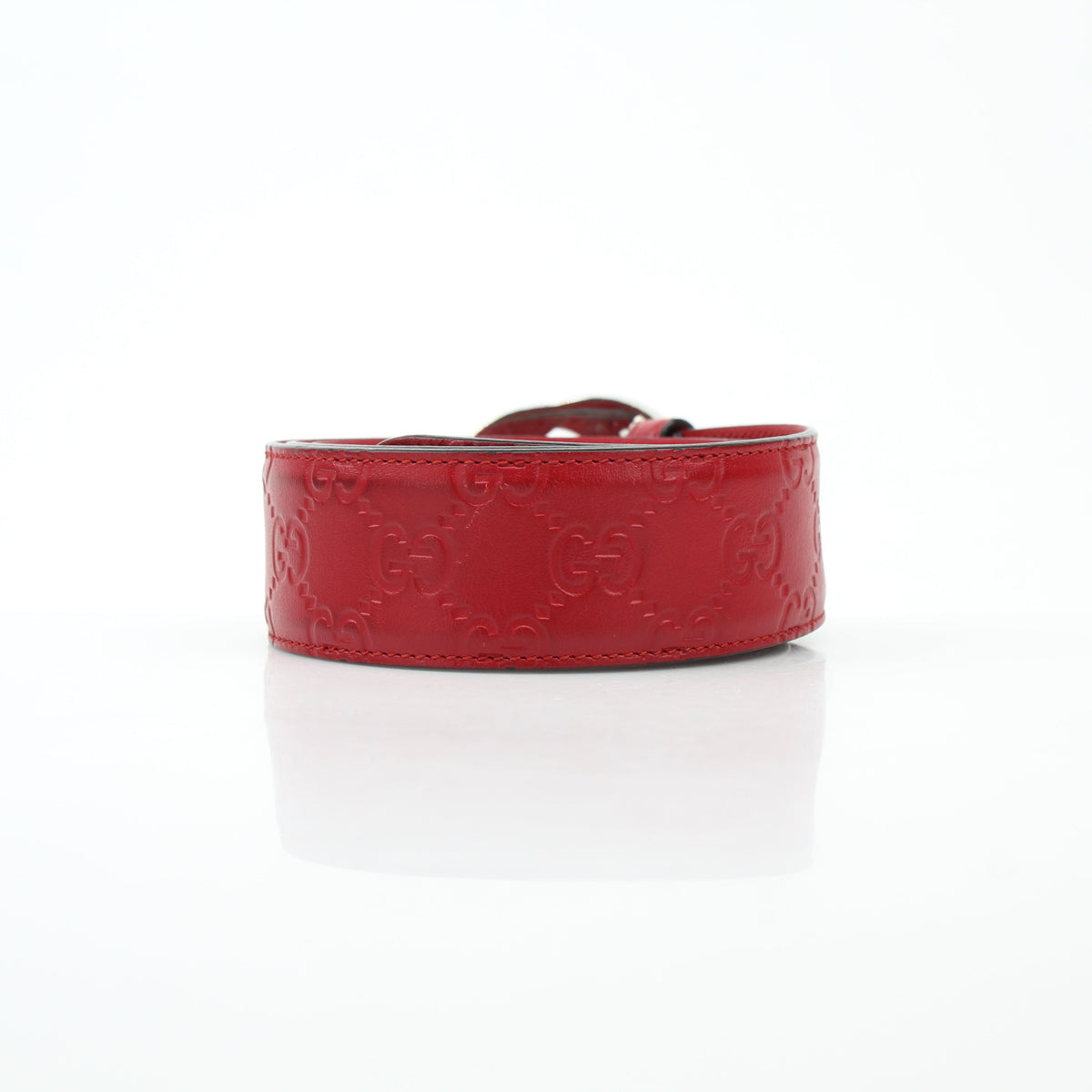 Gucci Red Guccissima Interlocking G Belt