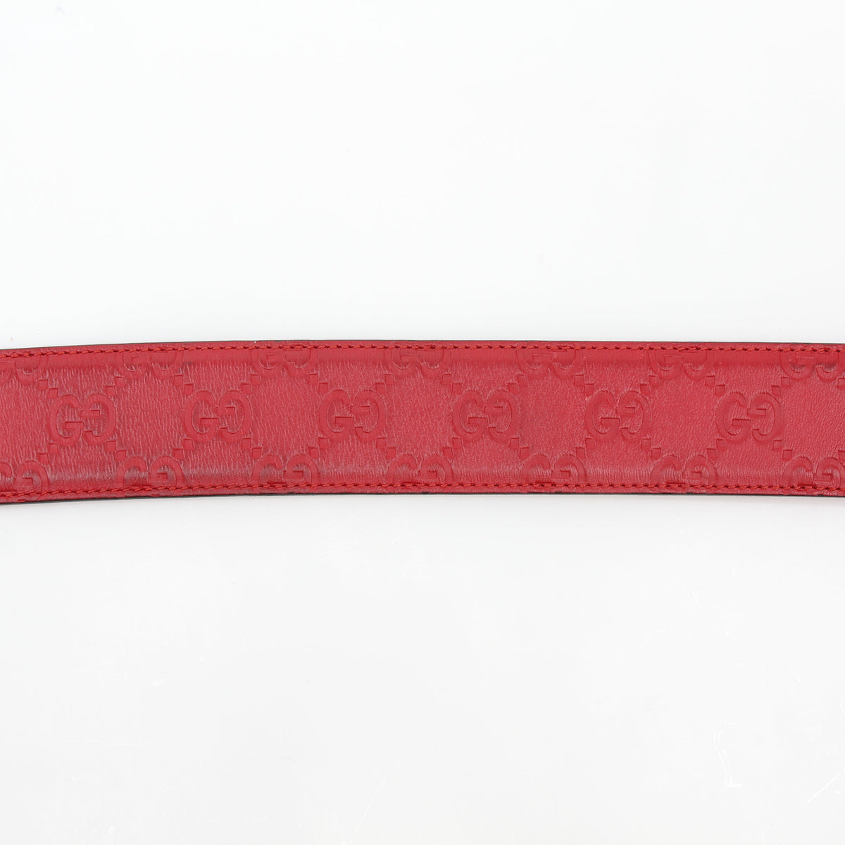 Gucci Red Guccissima Interlocking G Belt