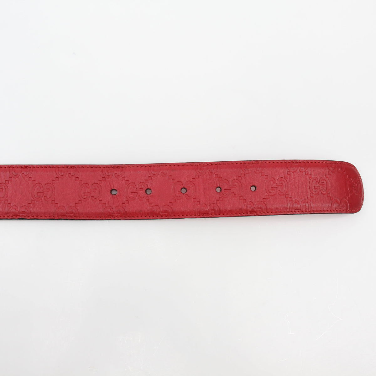 Gucci Red Guccissima Interlocking G Belt
