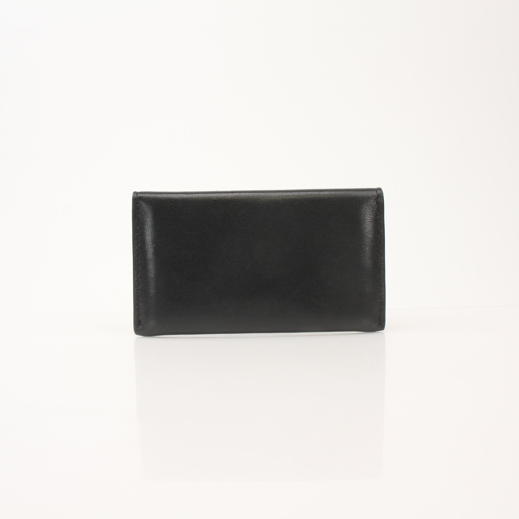 Saint Laurent Loulou lambskin card holder with gold-tone hardware, featuring multiple card slots and a sleek, compact design.
