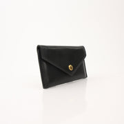 Saint Laurent Loulou lambskin card holder with gold-tone hardware, compact and stylish for everyday use.