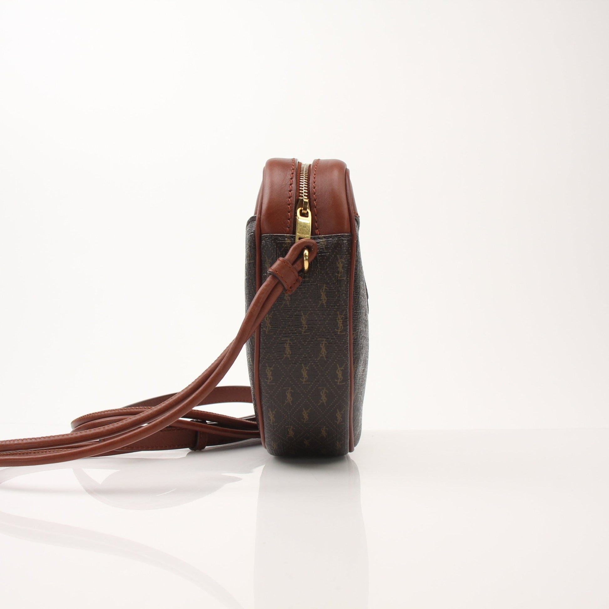 Gold & Beyond Saint Laurent Le Monogramme Heart YSL crossbody handbag with gold hardware and signature monogram design.