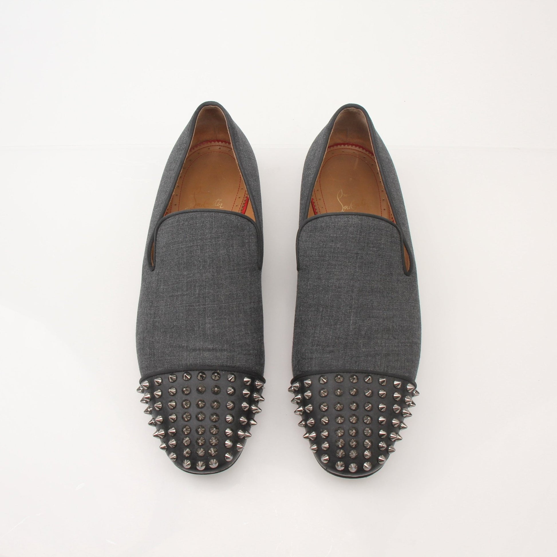 Christian Louboutin Men's Spooky Spike Flat Loafers – Gold & Beyond