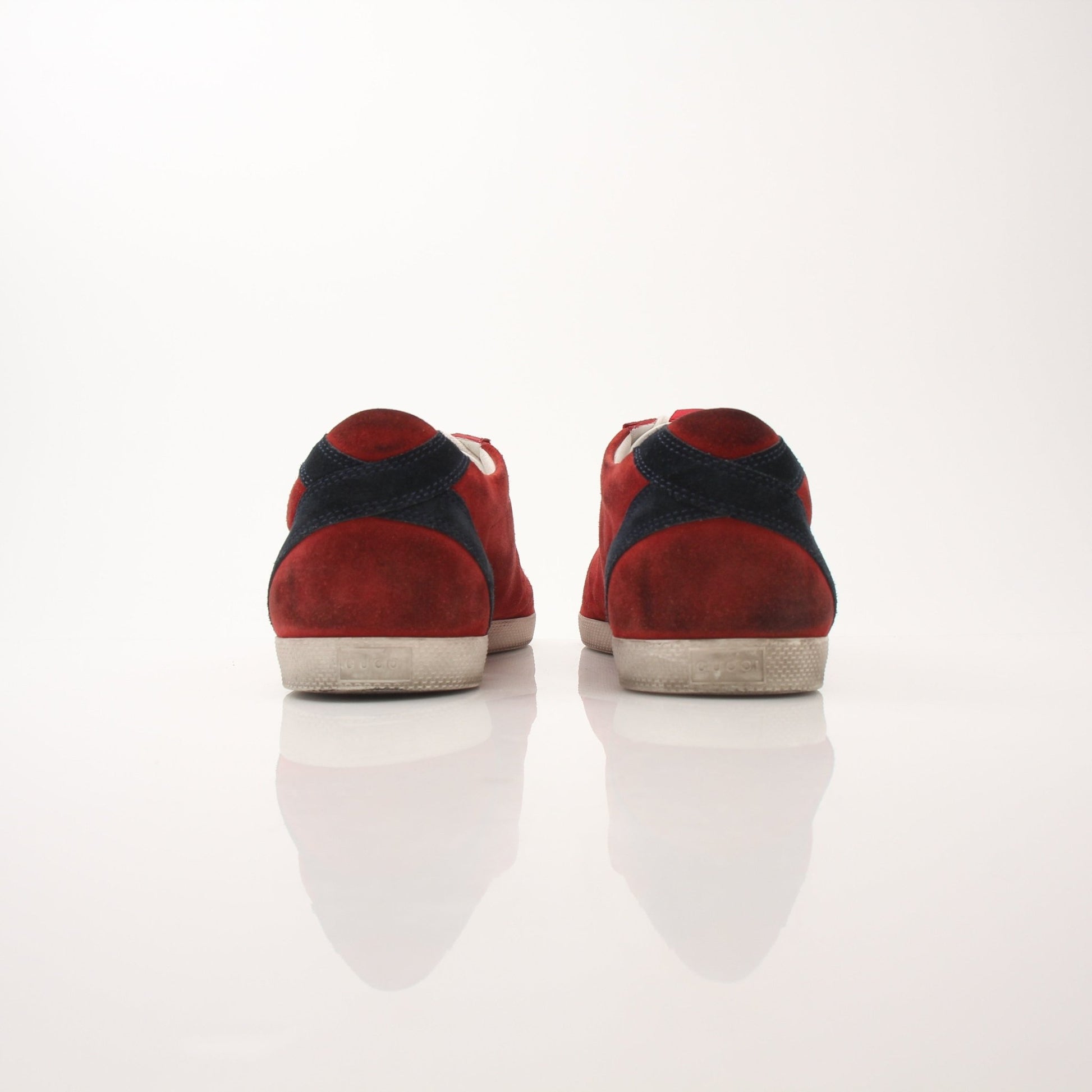 Gucci Men's Softy Tek Sneakers in black and white with chunky sole, casual athletic shoes from Gold & Beyond.