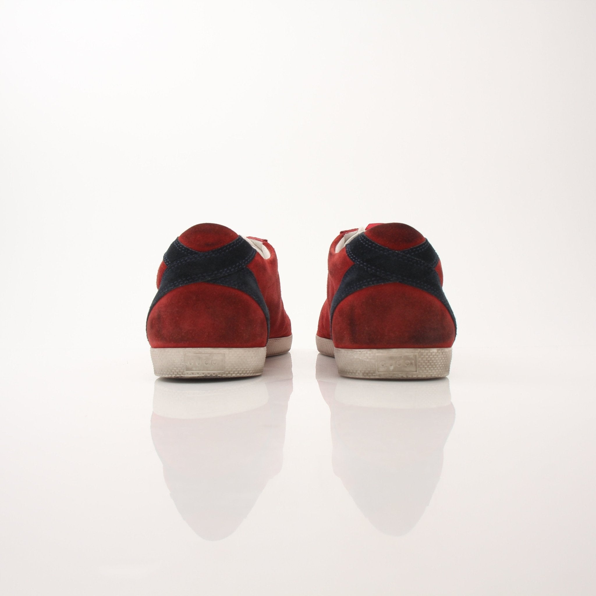 Gucci Men's Softy Tek Sneakers in black and white with chunky sole, casual athletic shoes from Gold & Beyond.