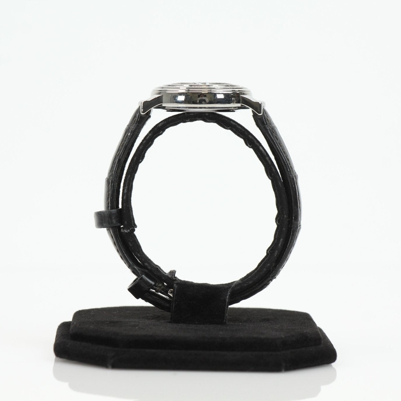 Gold & Beyond Tiffany Atlas Diamond Watch with a sleek design and diamond accents, displayed on a white background.