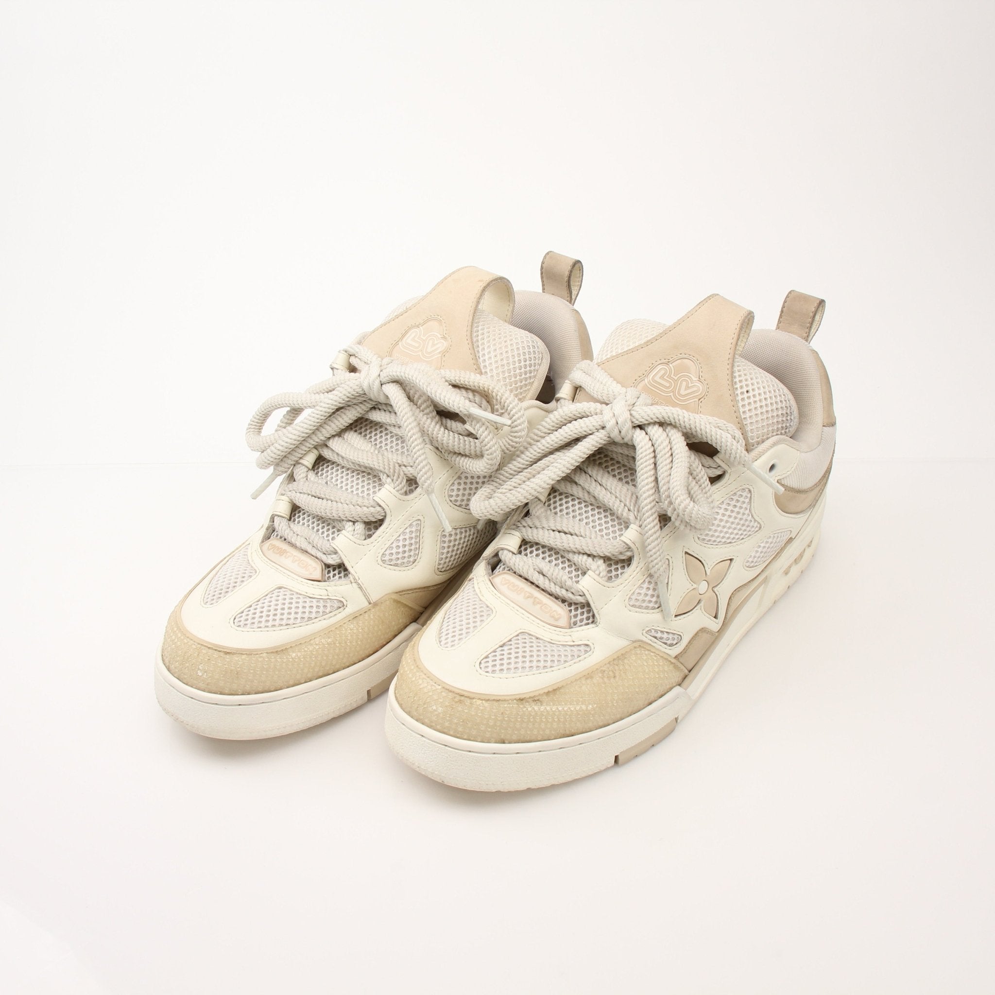 Louis Vuitton men's LV Skate sneakers by Gold & Beyond, stylish casual shoes with LV branding and skate-inspired design.