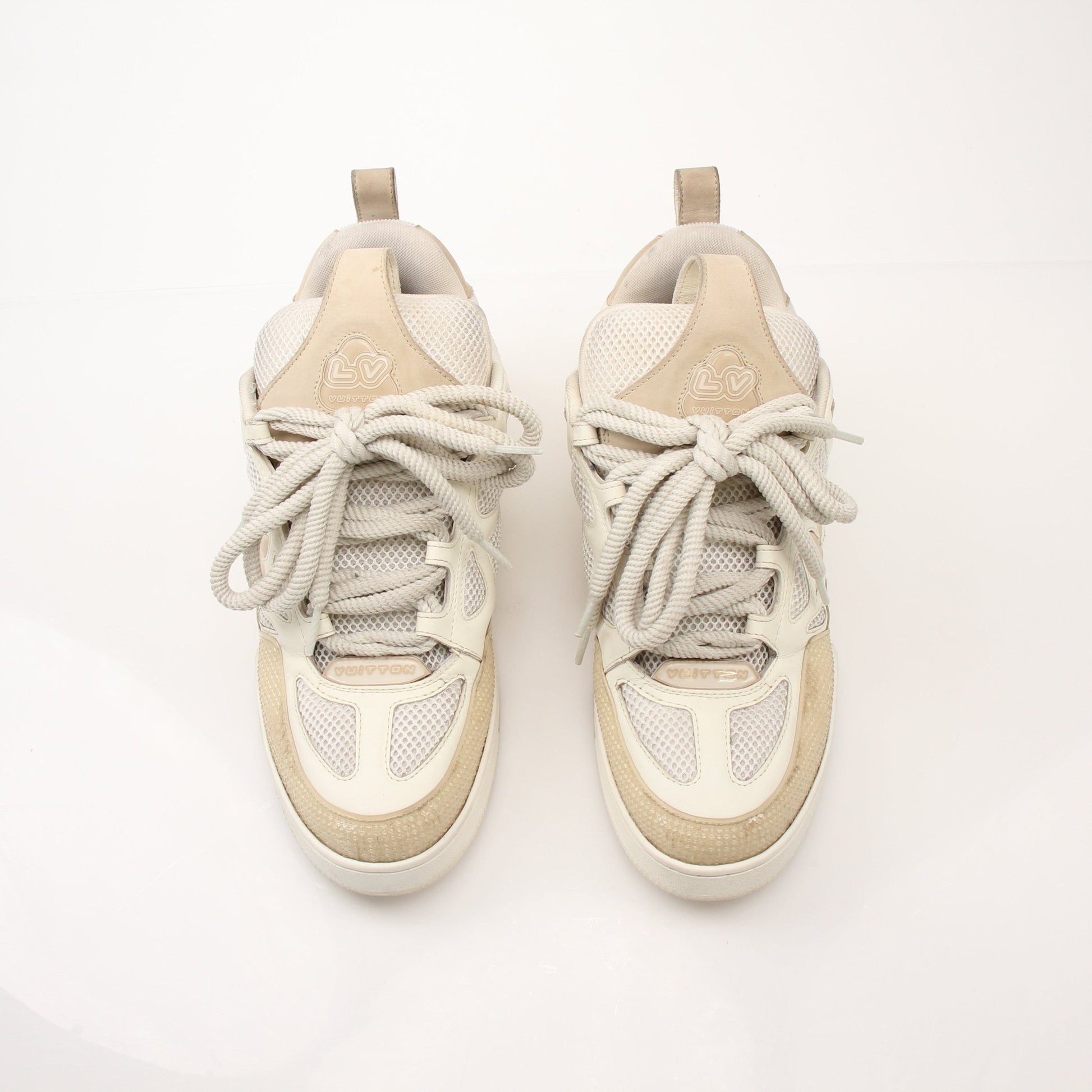 Louis Vuitton men's LV Skate Sneakers by Gold & Beyond, featuring stylish design and casual skate shoe style in a sleek look.