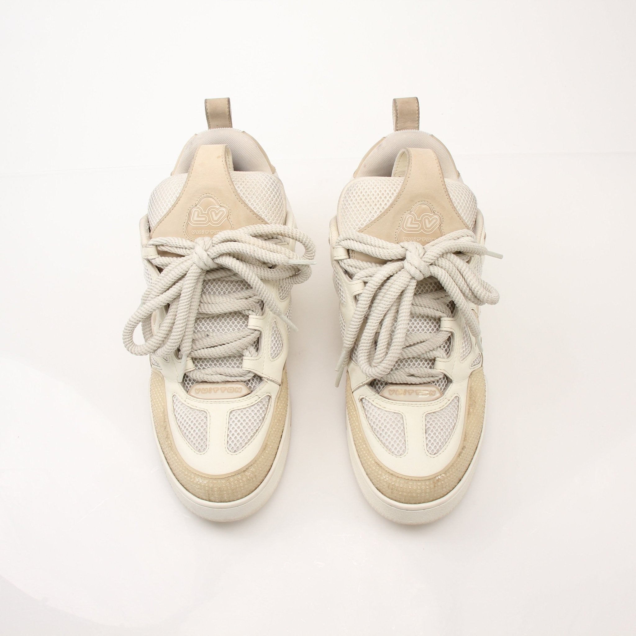 Louis Vuitton men's LV Skate Sneakers by Gold & Beyond, featuring stylish design and casual skate shoe style in a sleek look.