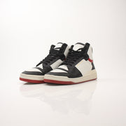 Saint Laurent men's SL-24 leather sneakers with sleek black design and white rubber soles, stylish casual shoes from Gold & Beyond.