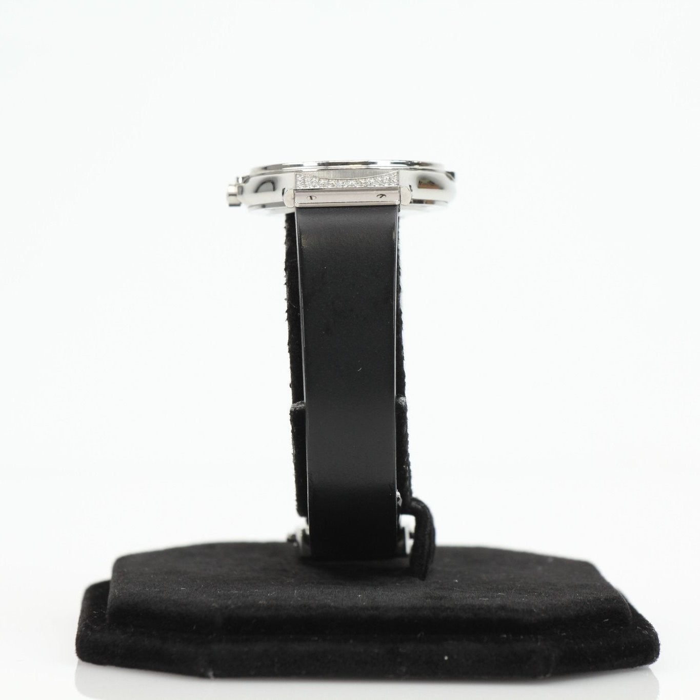 Hublot Classic Fusion GTS Diamond Watch with gold accents and diamond details, showcasing a luxurious men's wristwatch.