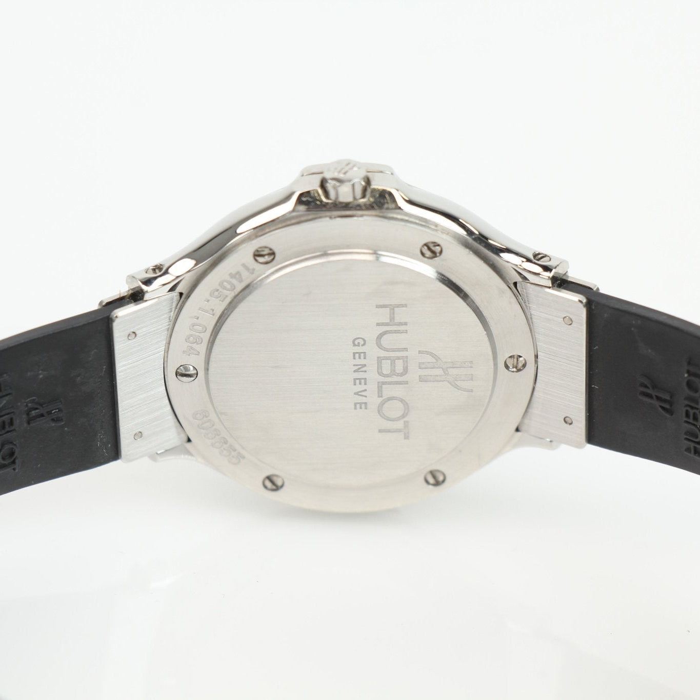 Hublot Classic Fusion GTS Diamond Watch with gold case and diamond accents, showcasing elegant luxury on a white background.