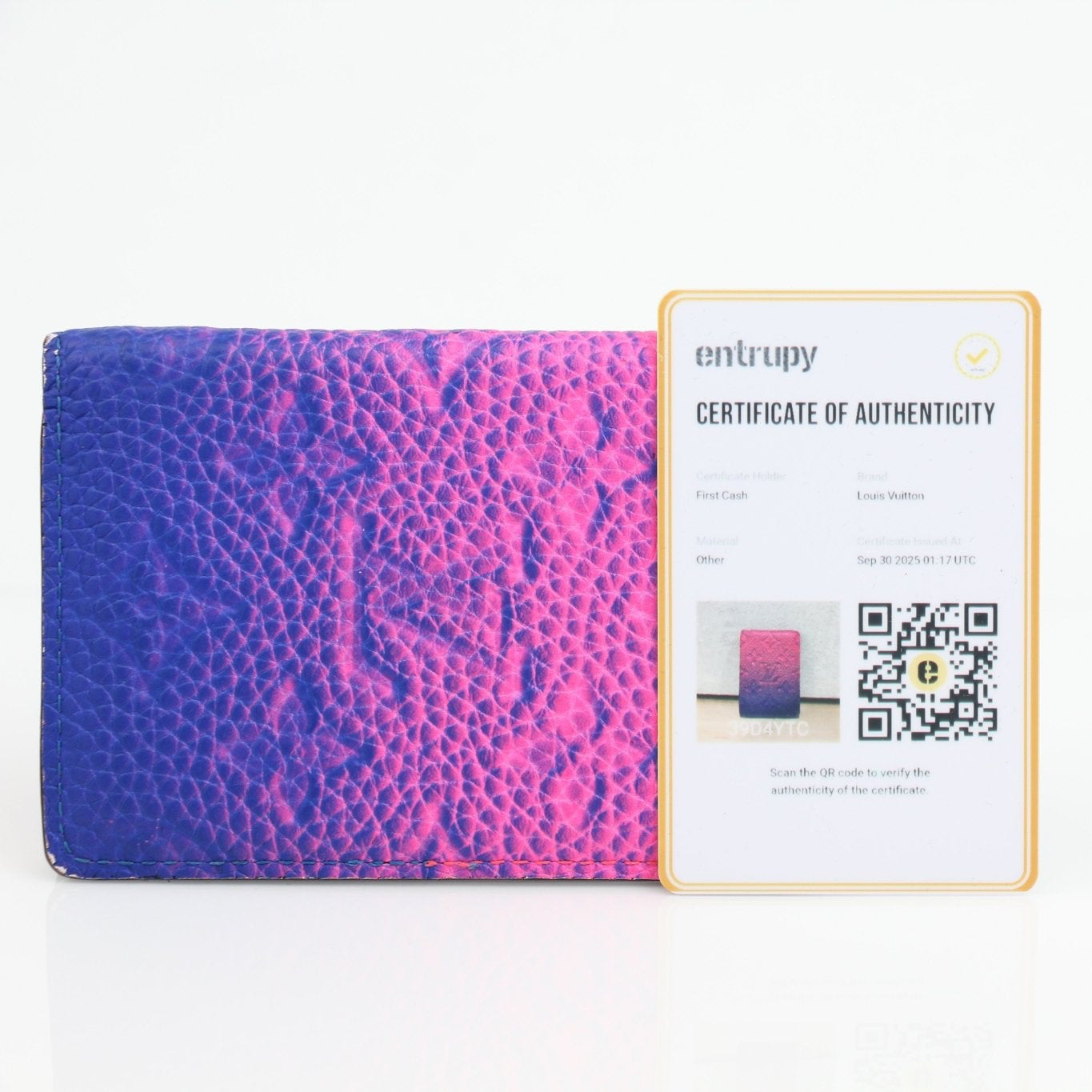 Louis Vuitton gradient pocket organizer card holder by Gold & Beyond, showcasing sleek design and multiple card slots.