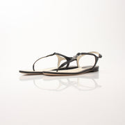 Gold & Beyond Chanel women’s chain trim thong sandals featuring sleek straps and stylish design, perfect for summer wear.