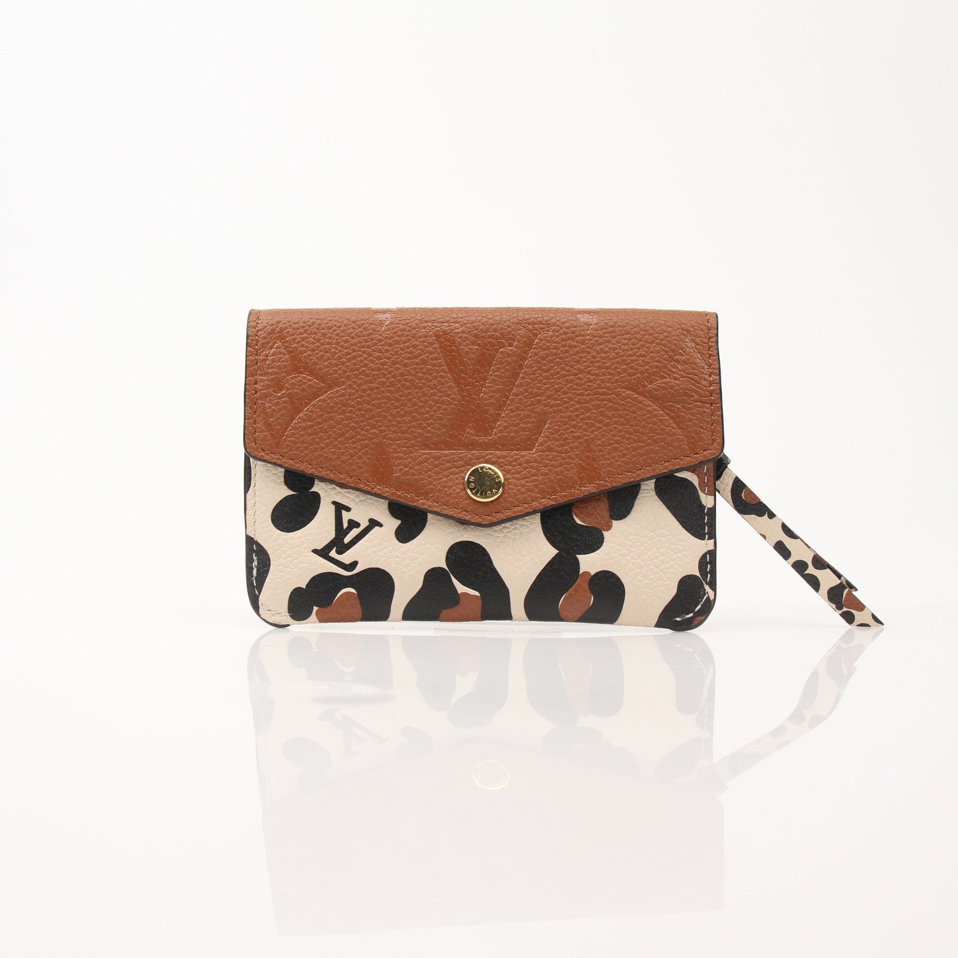 Louis Vuitton Wild at Heart wallet by Gold & Beyond, featuring vibrant red and black design with signature LV motifs and gold accents.