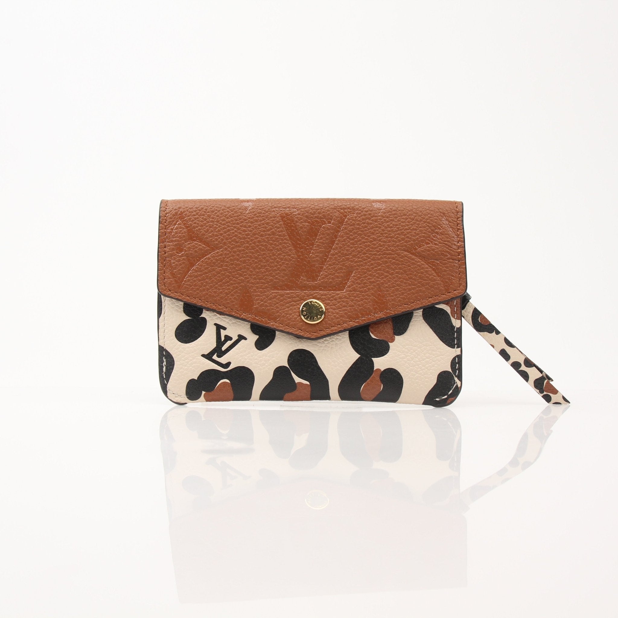Louis Vuitton Wild at Heart wallet by Gold & Beyond, featuring vibrant red and black design with signature LV motifs and gold accents.