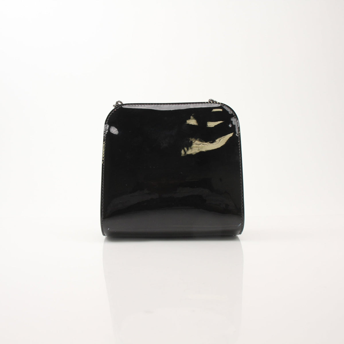 Gold & Beyond Tom Ford Black Cosmo handbag with sleek leather design and gold-tone hardware, shown on a white background.