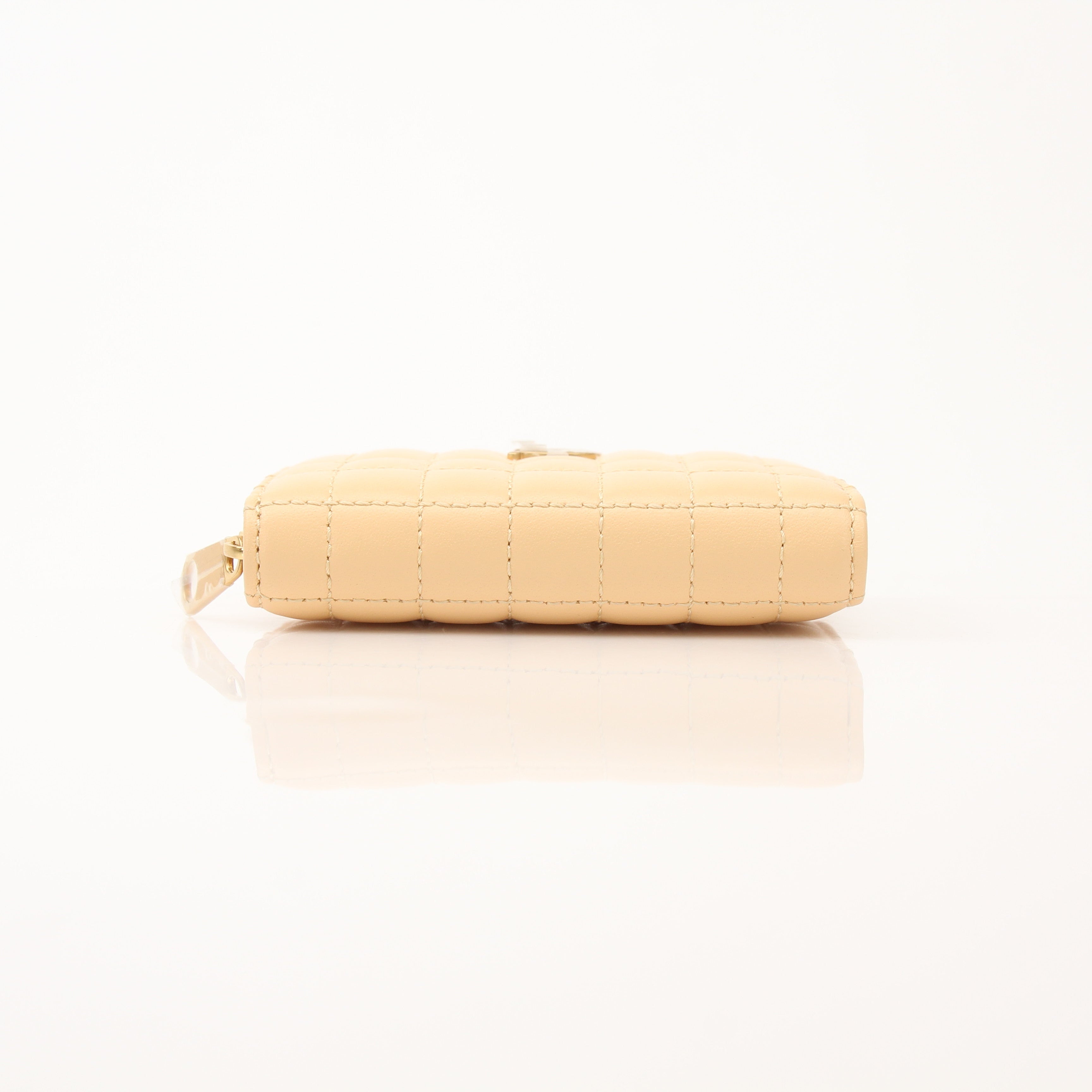 Gold & Beyond Burberry Lola Mini Wallet showing its compact design with signature check pattern and gold-tone hardware.