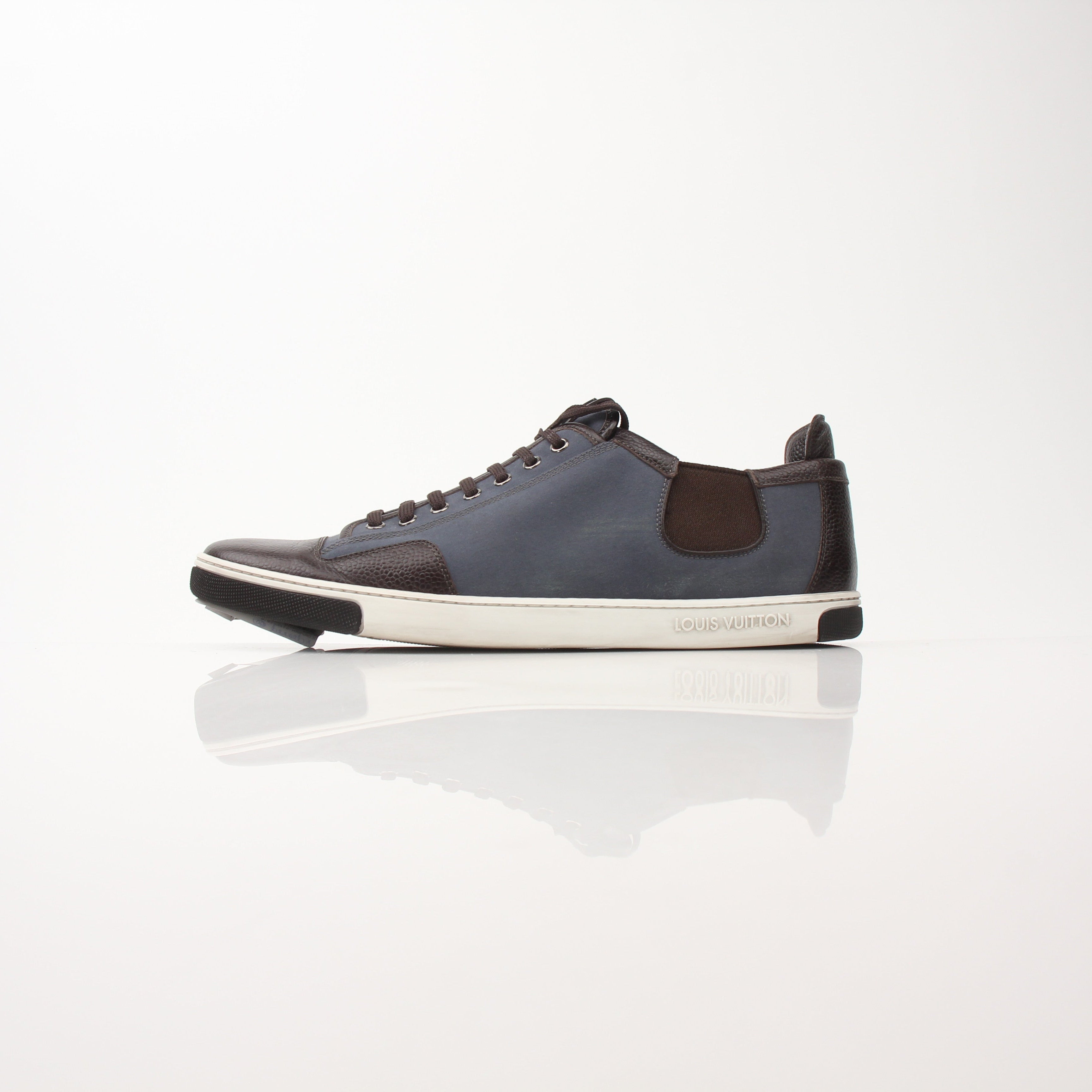 Louis Vuitton Men’s Shalom Leather Sneakers by Gold & Beyond, stylish men's shoes with sleek leather design and modern detailing.